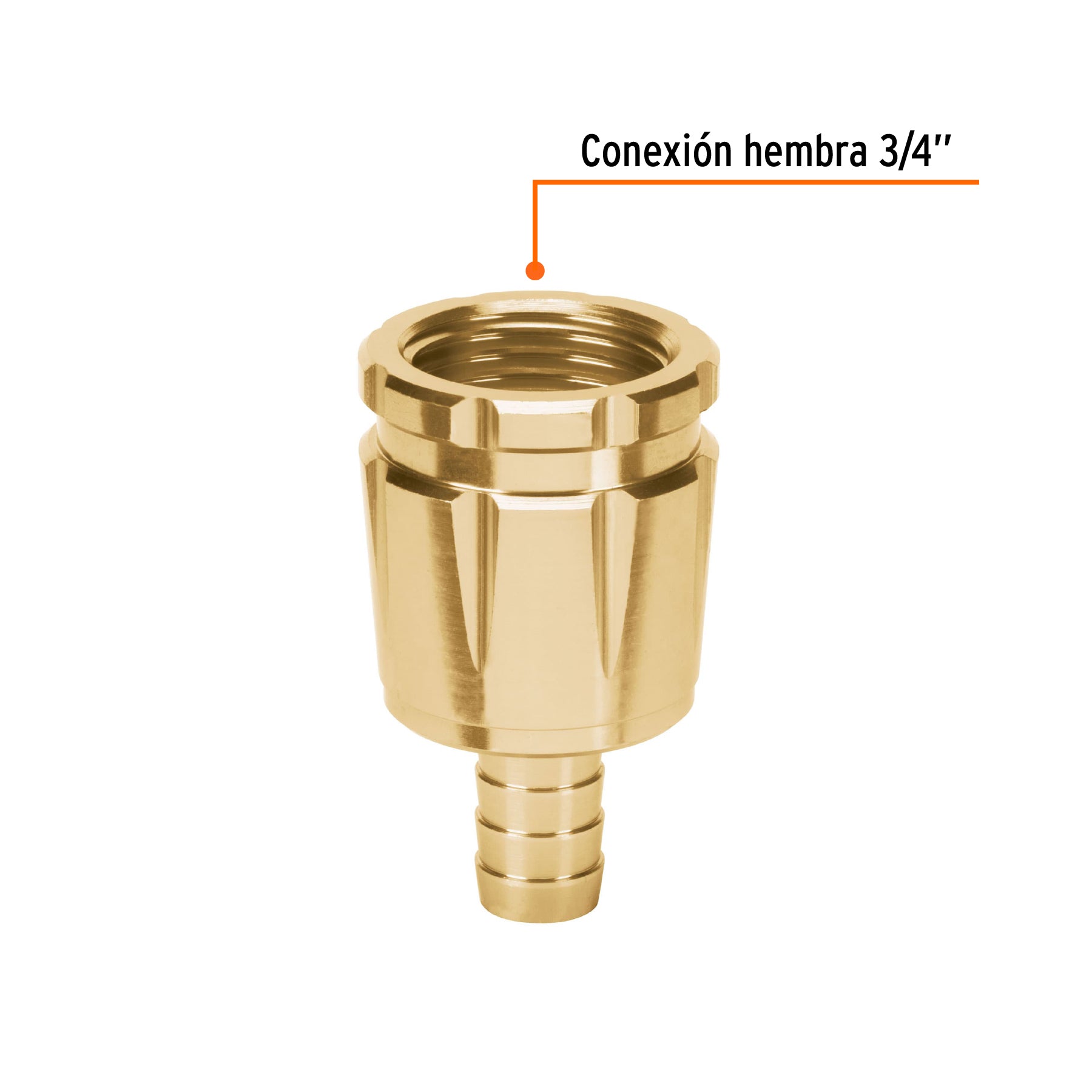 Conector 1/2" hembra robusto de aluminio, TRUPER