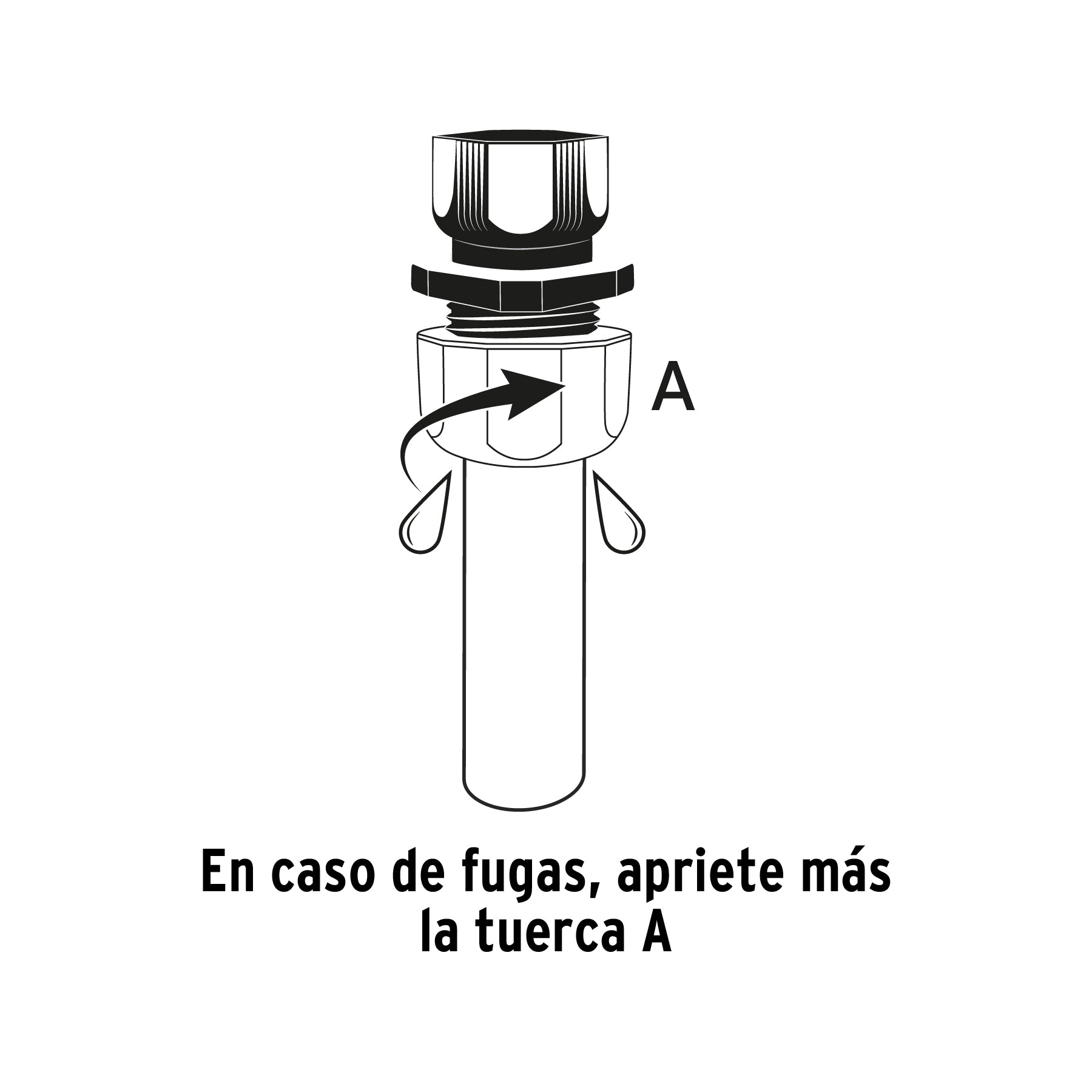 Conector 1/2" hembra de ABS con tuerca de ajuste manual