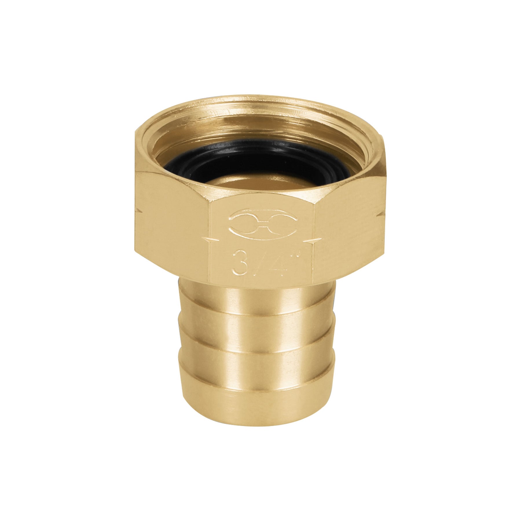 Conector 3/4" hembra de latón sólido para manguera, TRUPER