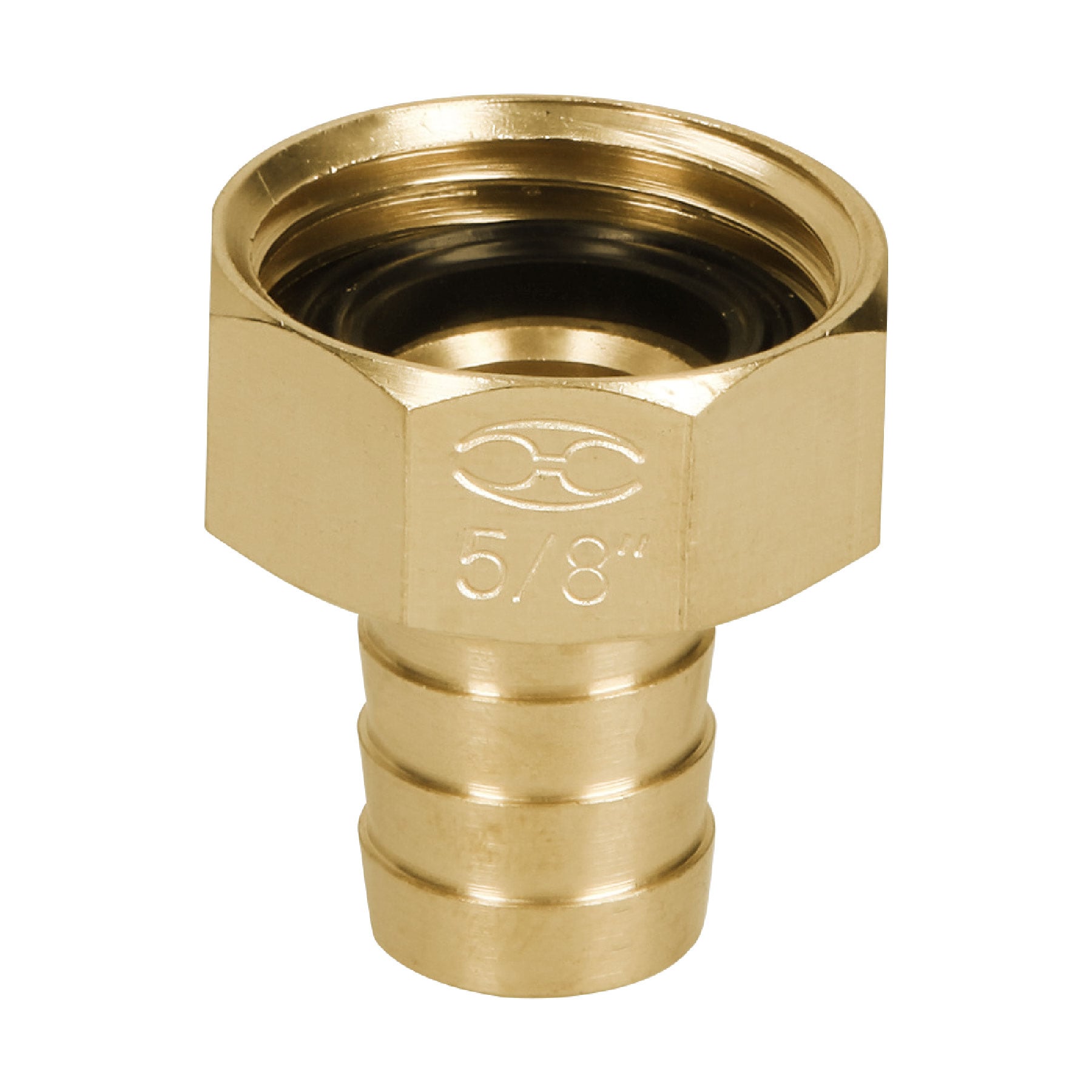 Conector 5/8" hembra de latón sólido para manguera, TRUPER
