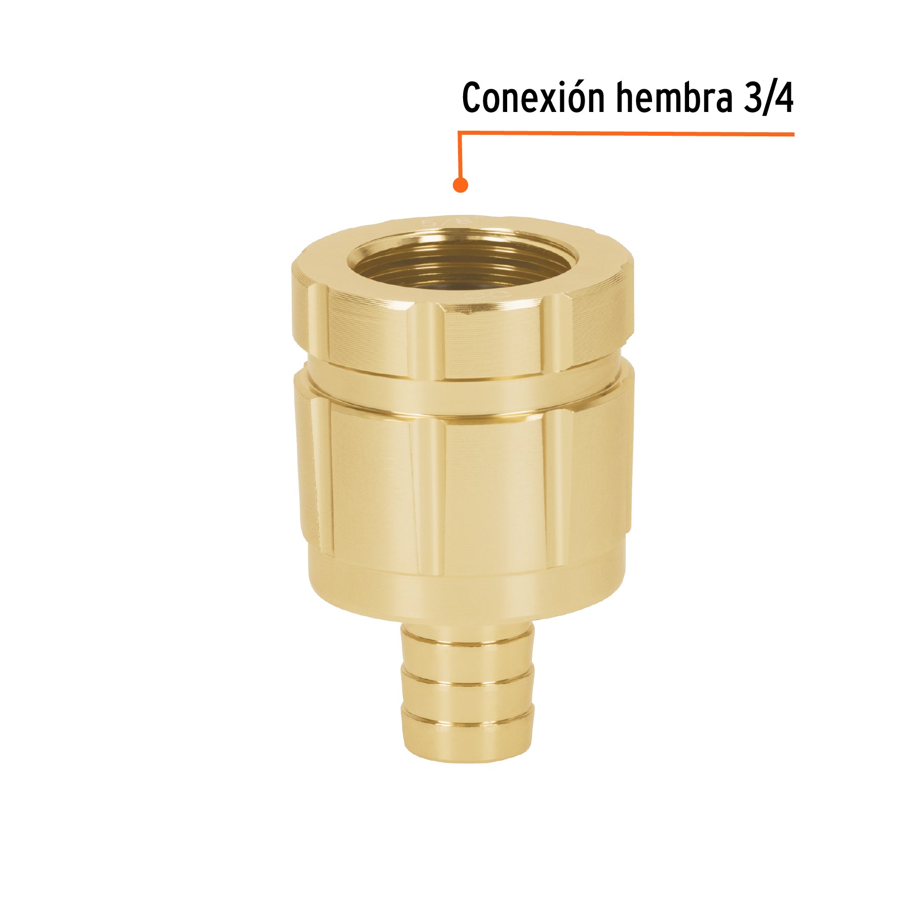 Conector 5/8" hembra robusto de aluminio, TRUPER