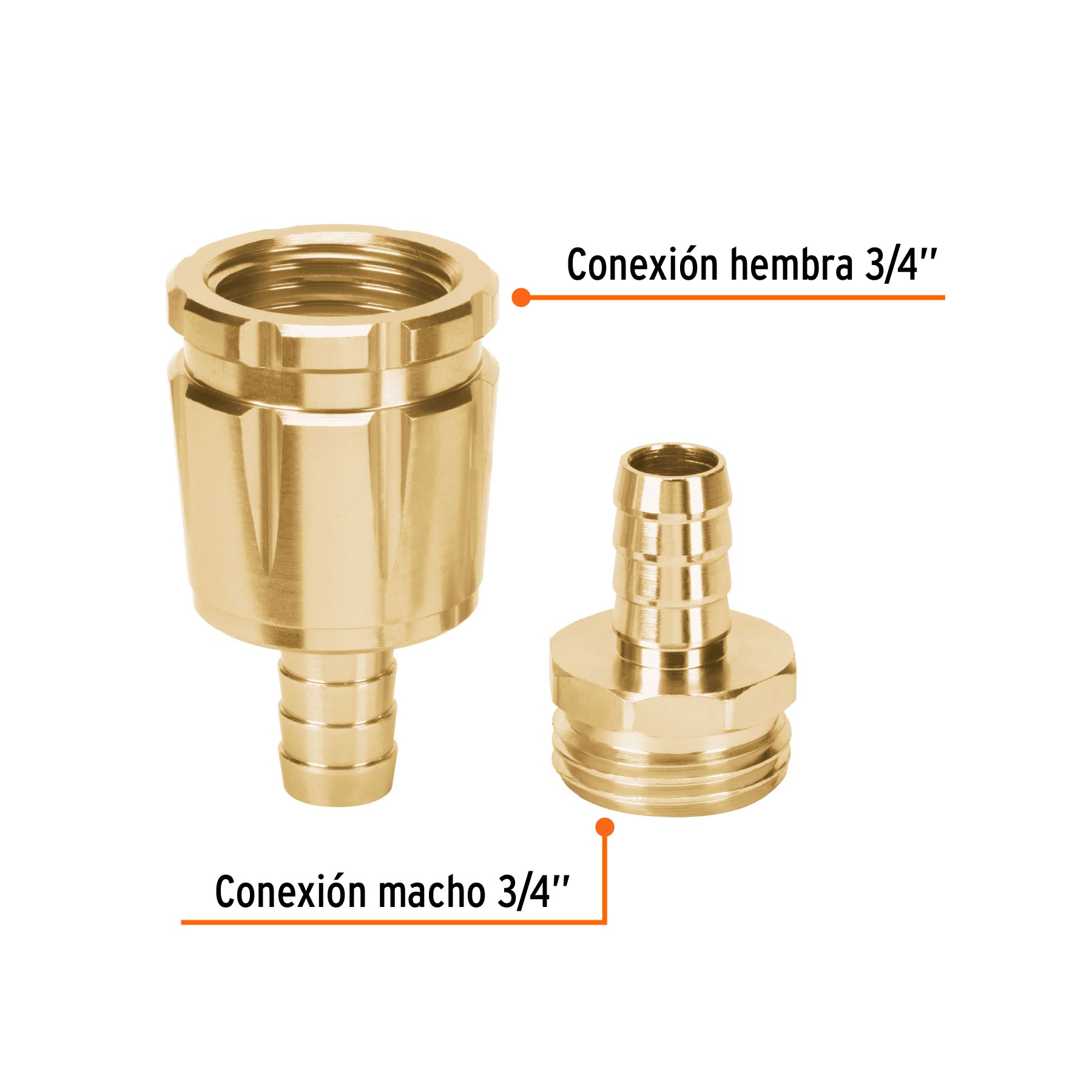 Juego de conectores 1/2" macho/hembra robustos de aluminio