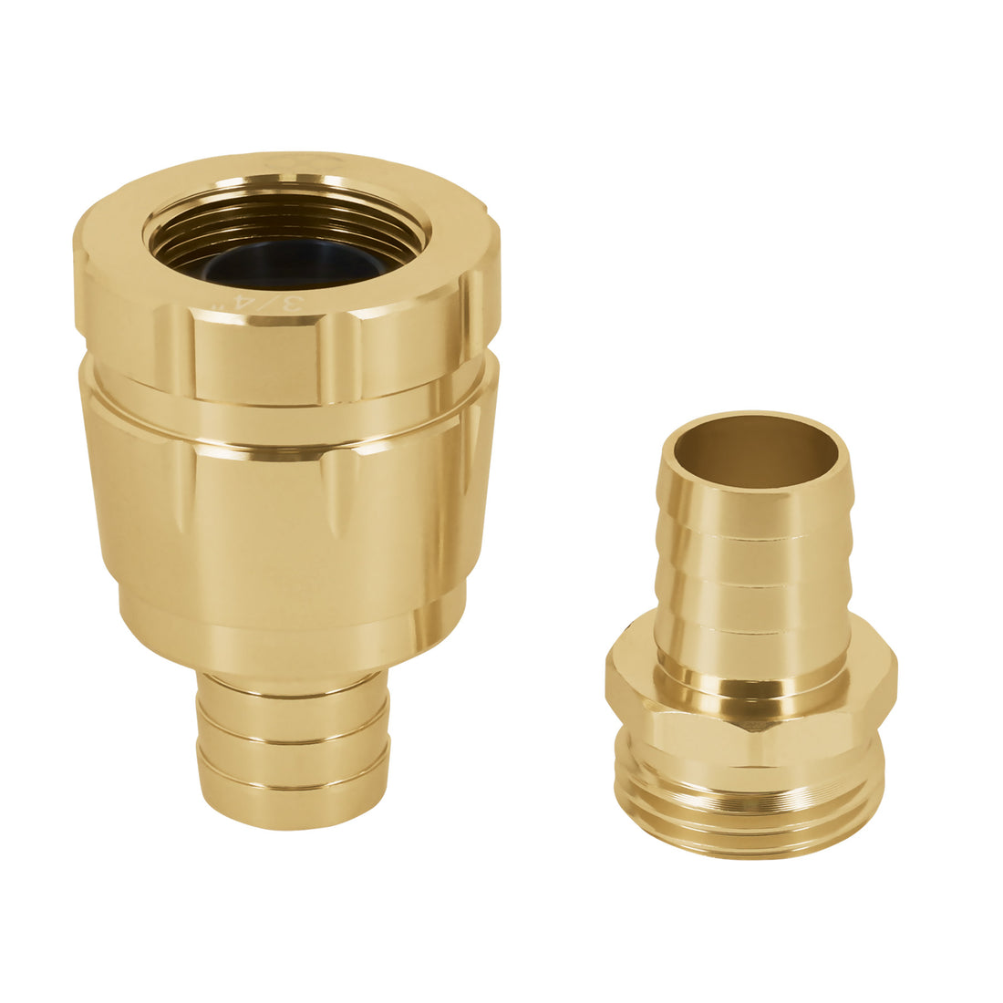 Juego de conectores 3/4" macho/hembra robustos de aluminio