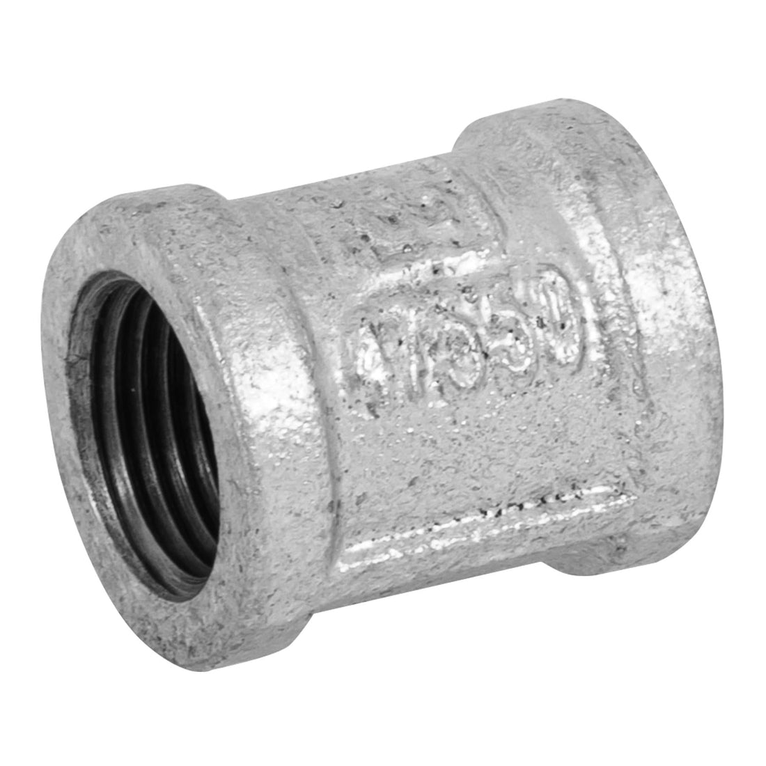 Cople reforzado de acero galvanizado de 1/2", FOSET