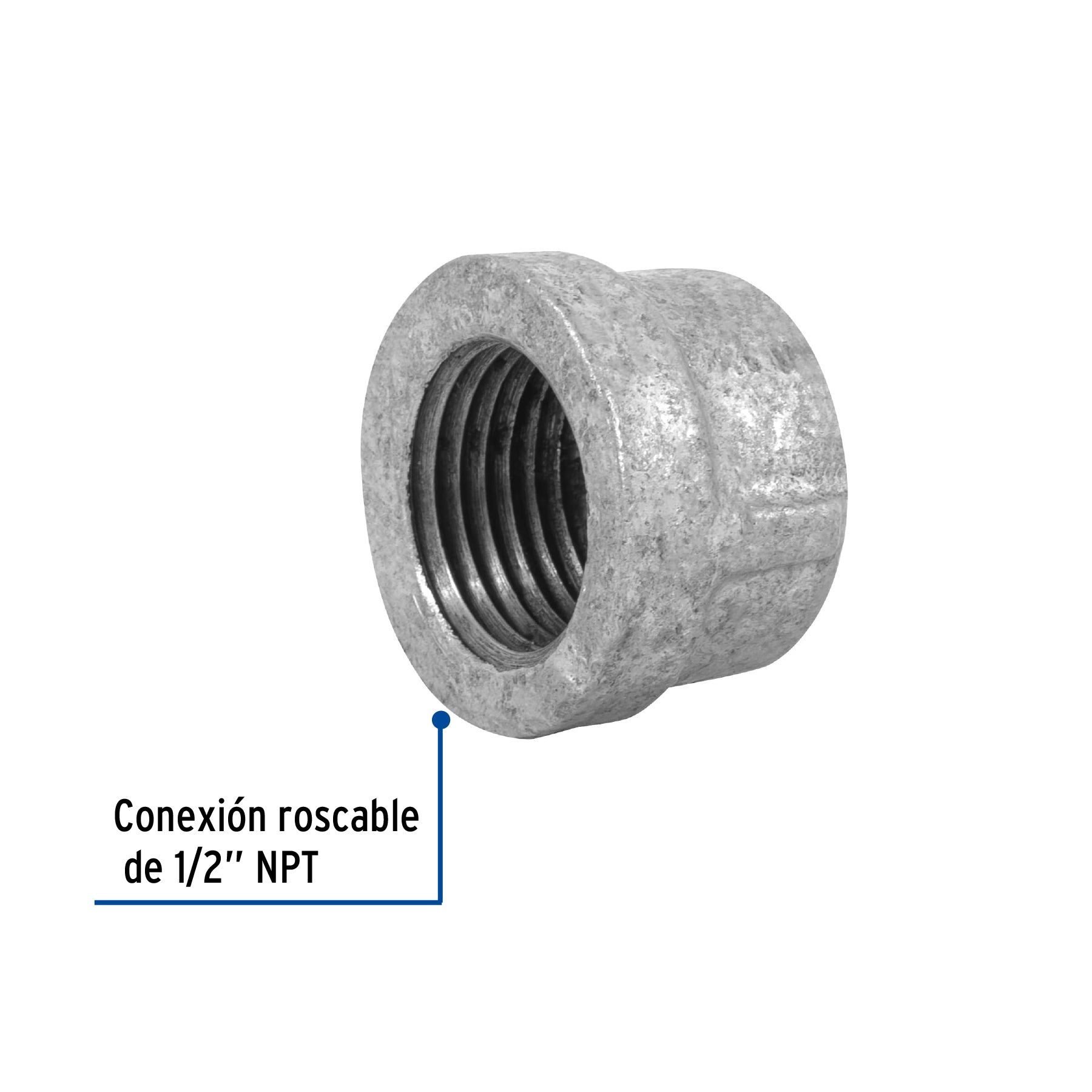 Tapón hembra 1/2" de acero galvanizado, FOSET