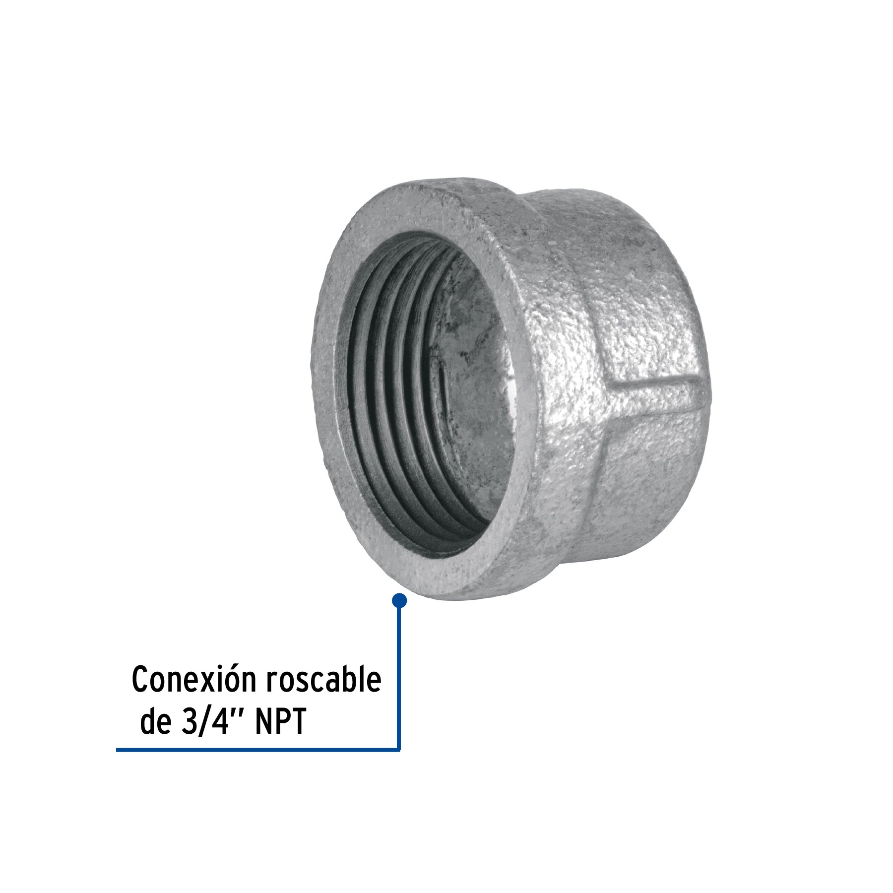 Tapón hembra 3/4" de acero galvanizado, FOSET
