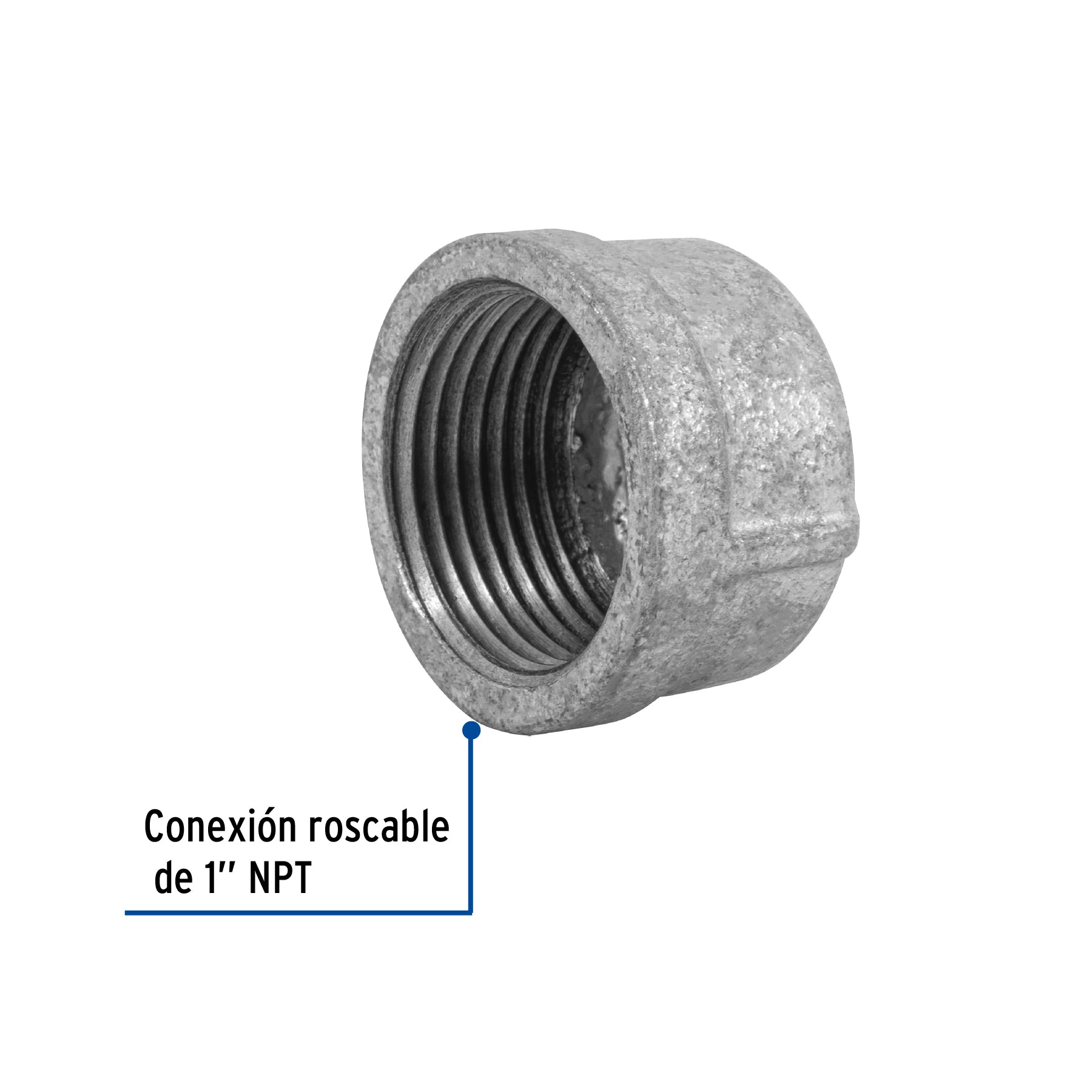 Tapón hembra 1" de acero galvanizado, FOSET