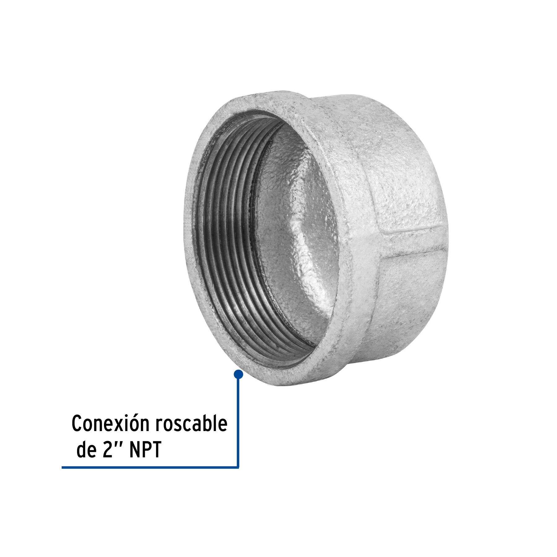 Tapón hembra 2" de acero galvanizado, FOSET