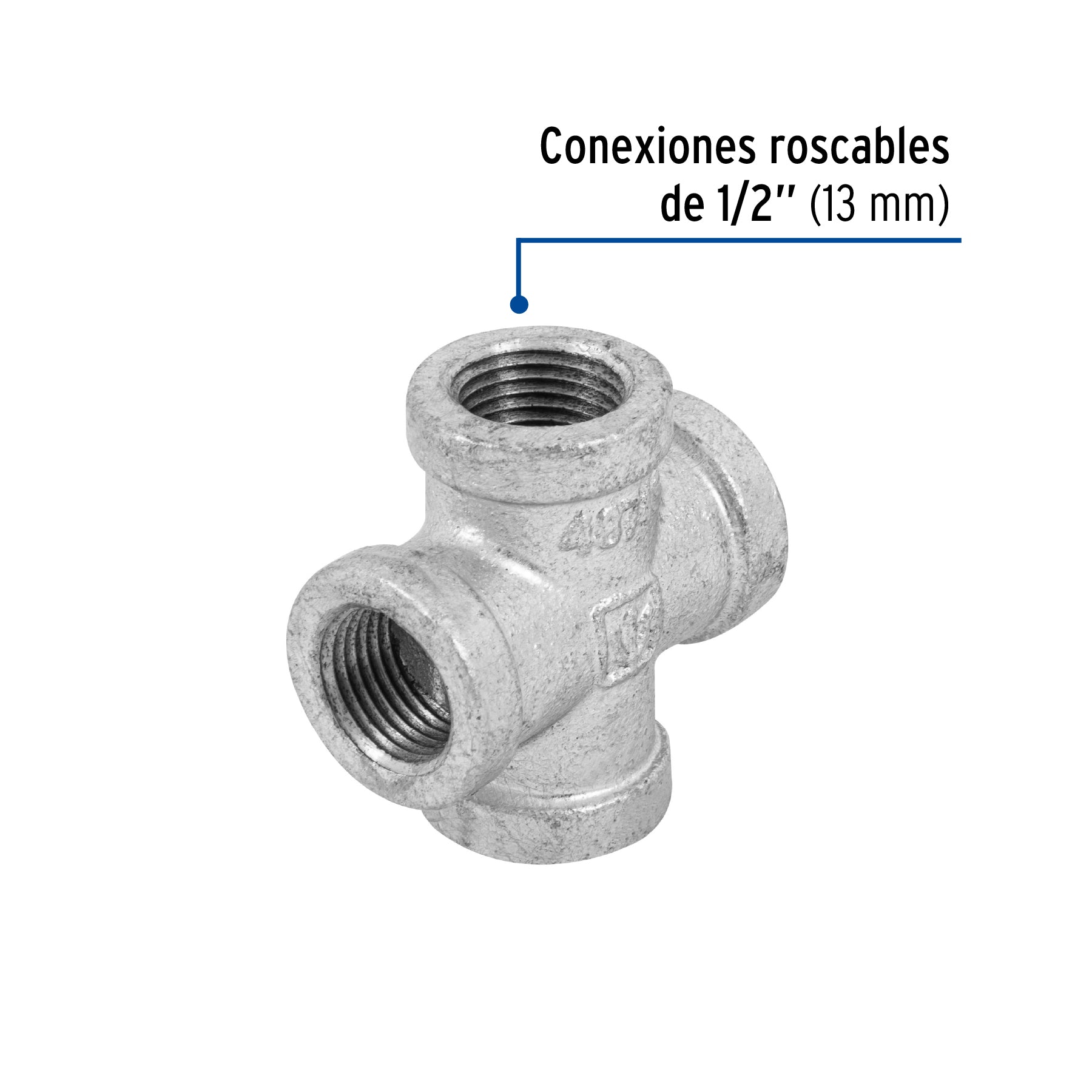Cruz de acero galvanizado 1/2", FOSET