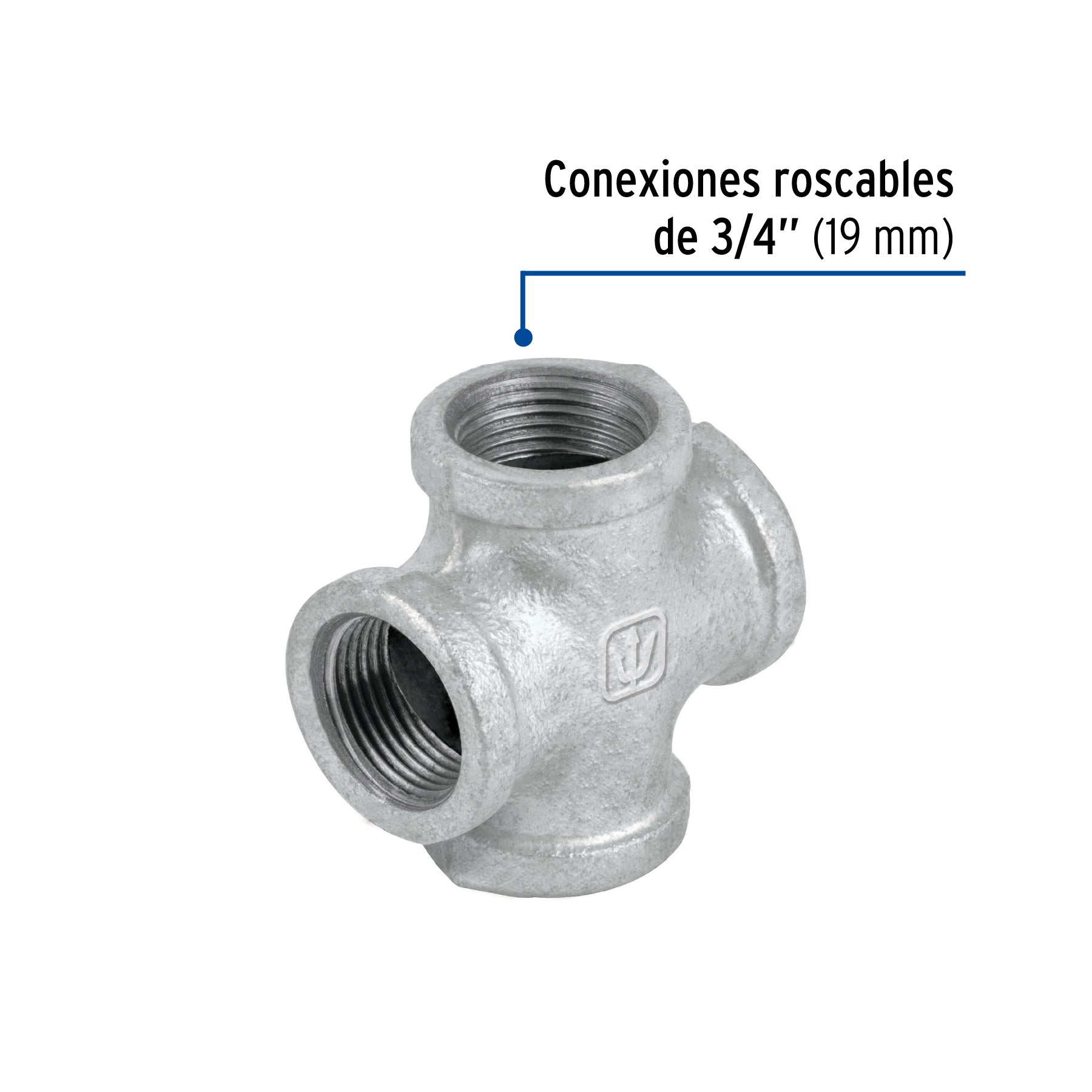 Cruz de acero galvanizado 3/4", FOSET