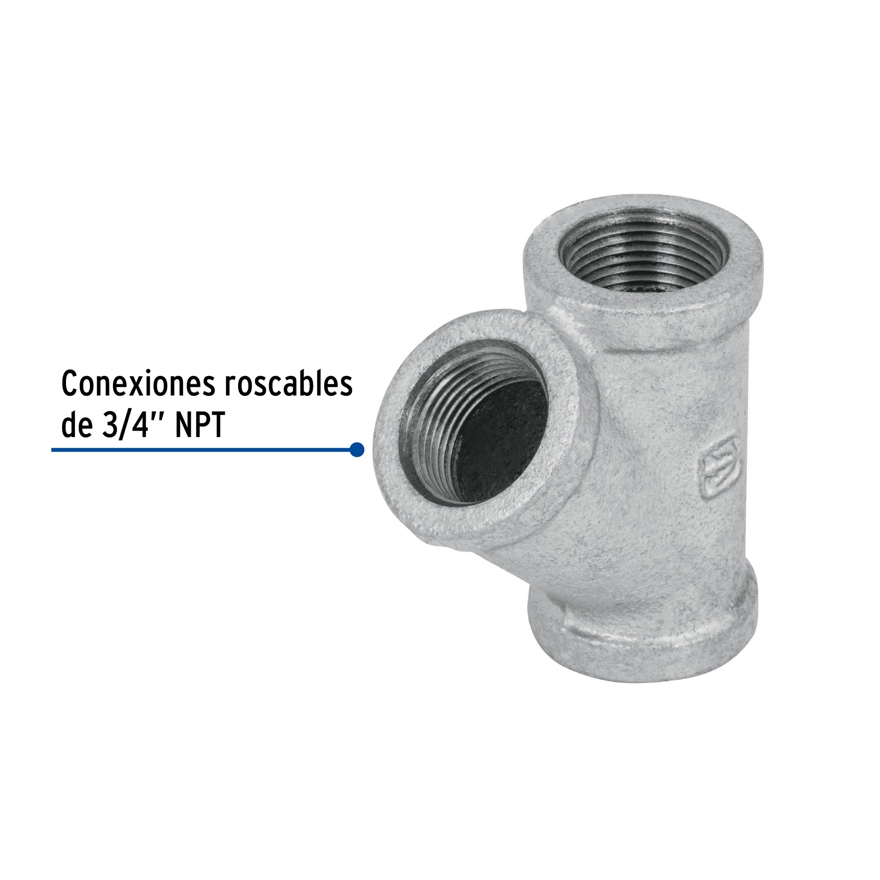 Yee sencilla 3/4" acero galvanizado, FOSET
