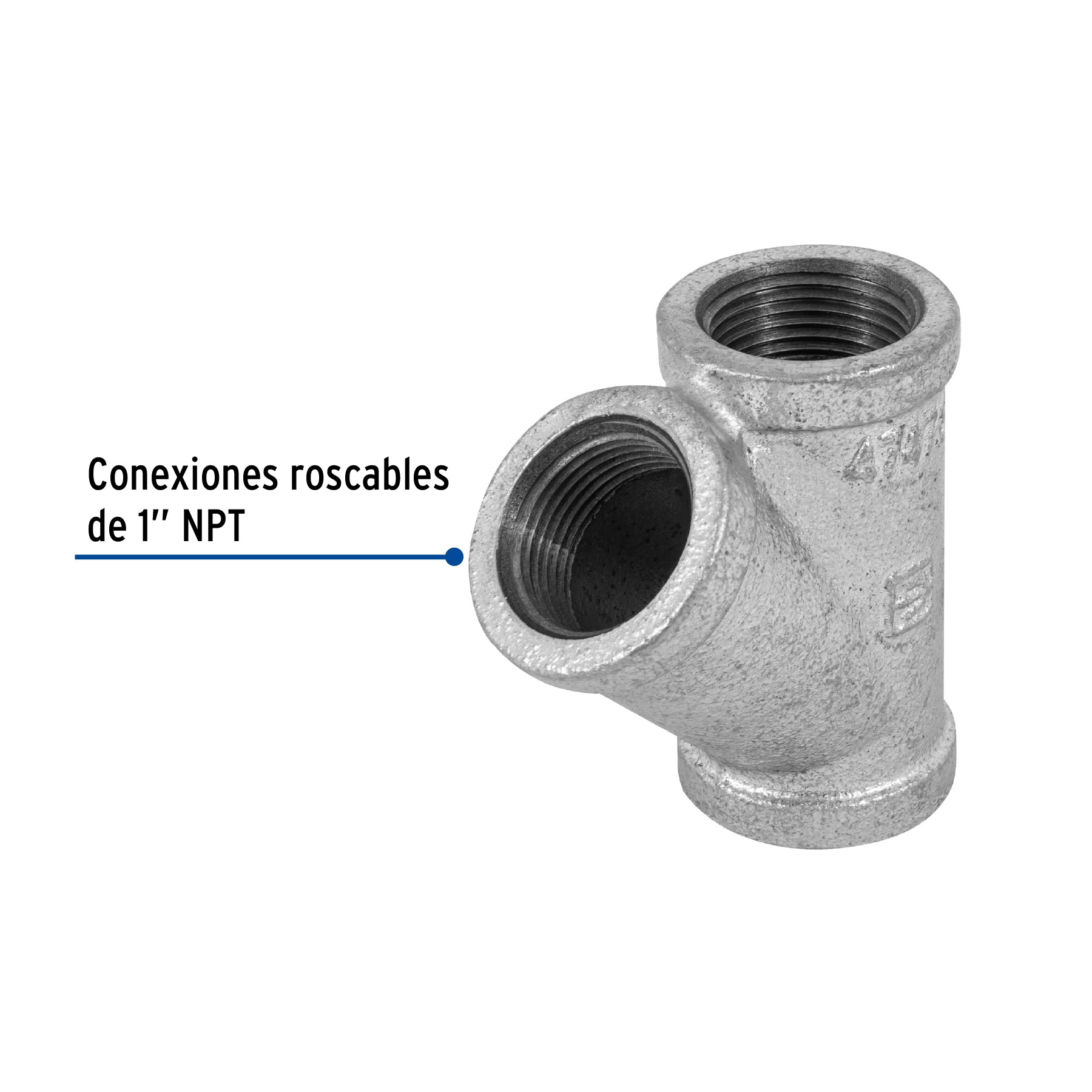 Yee sencilla 1" acero galvanizado, FOSET