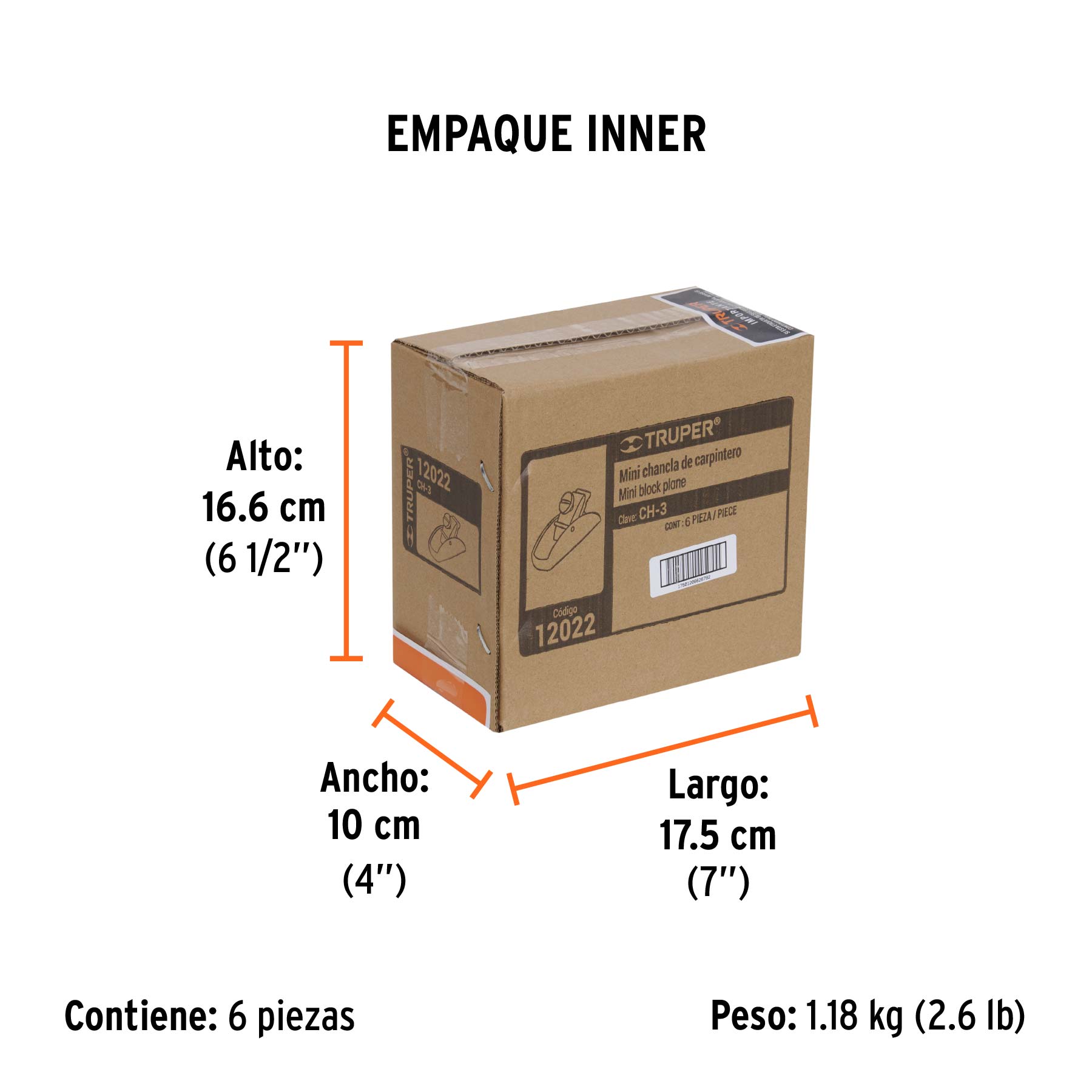 Mini chancla para carpintero, TRUPER - Empaque