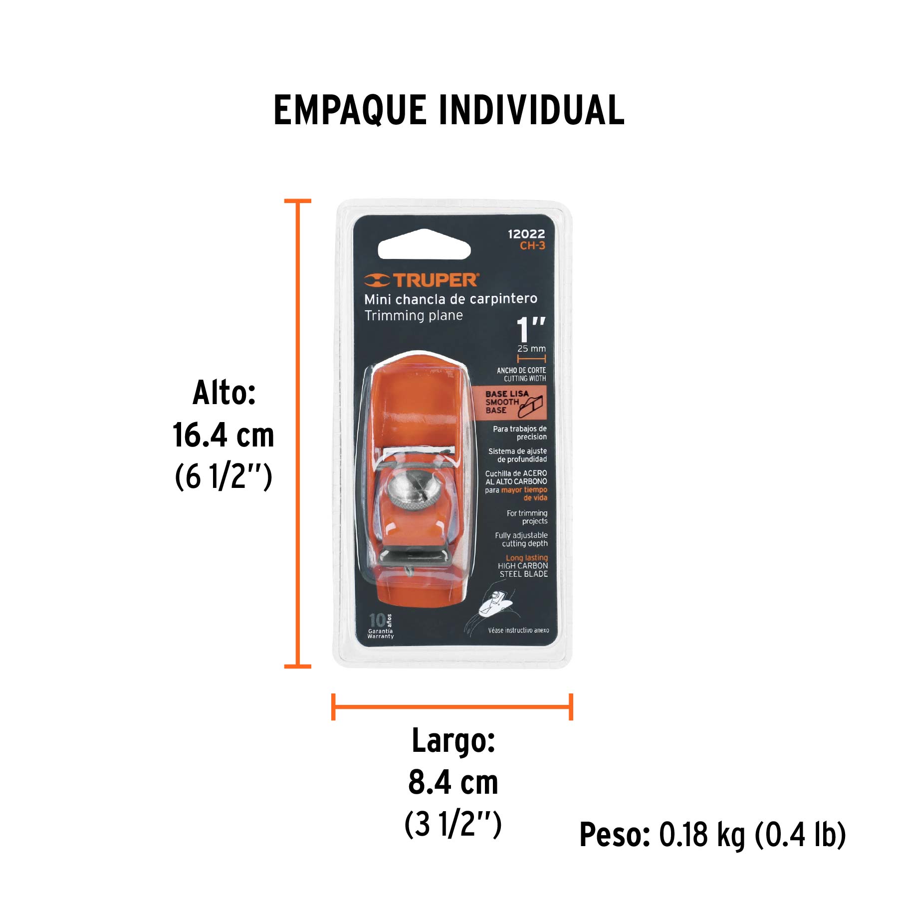 Mini chancla para carpintero, TRUPER - Empaque