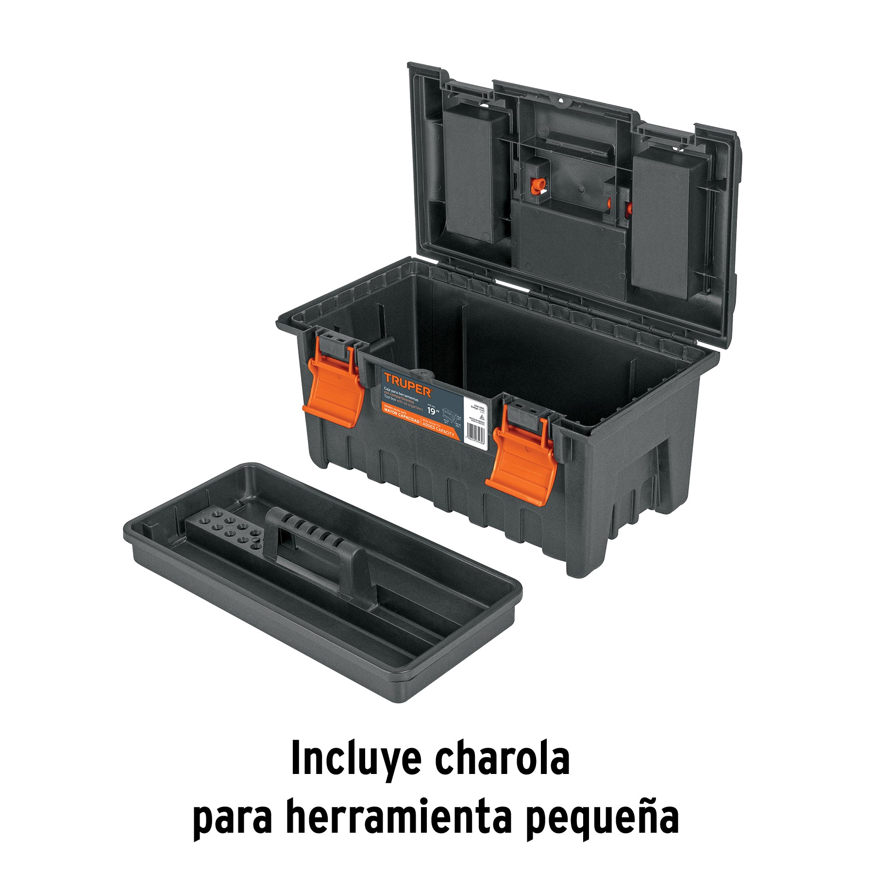 Caja para herramienta de 19" con compartimentos, TRUPER