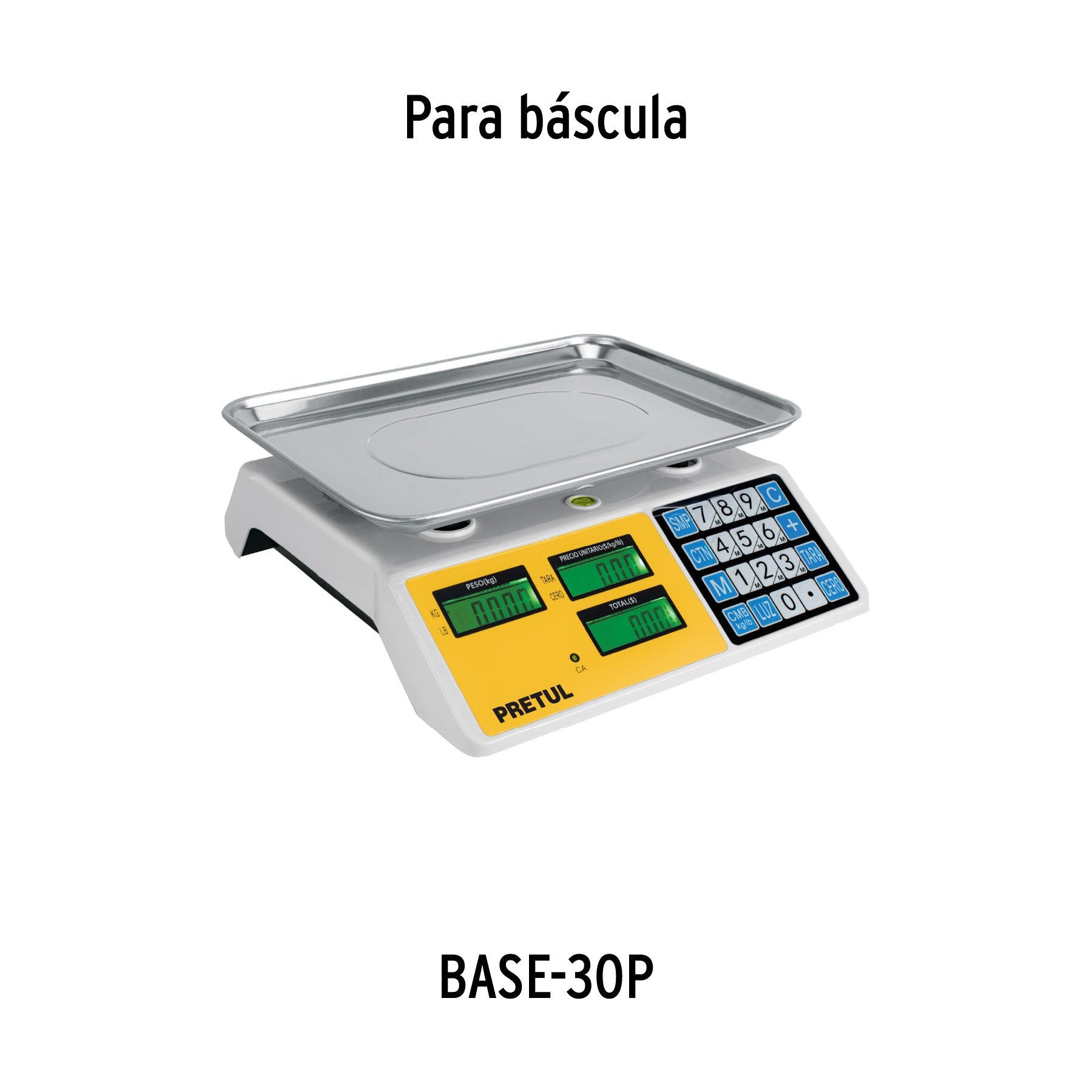 Charola de acero inoxidable para BASE-30P, PRETUL