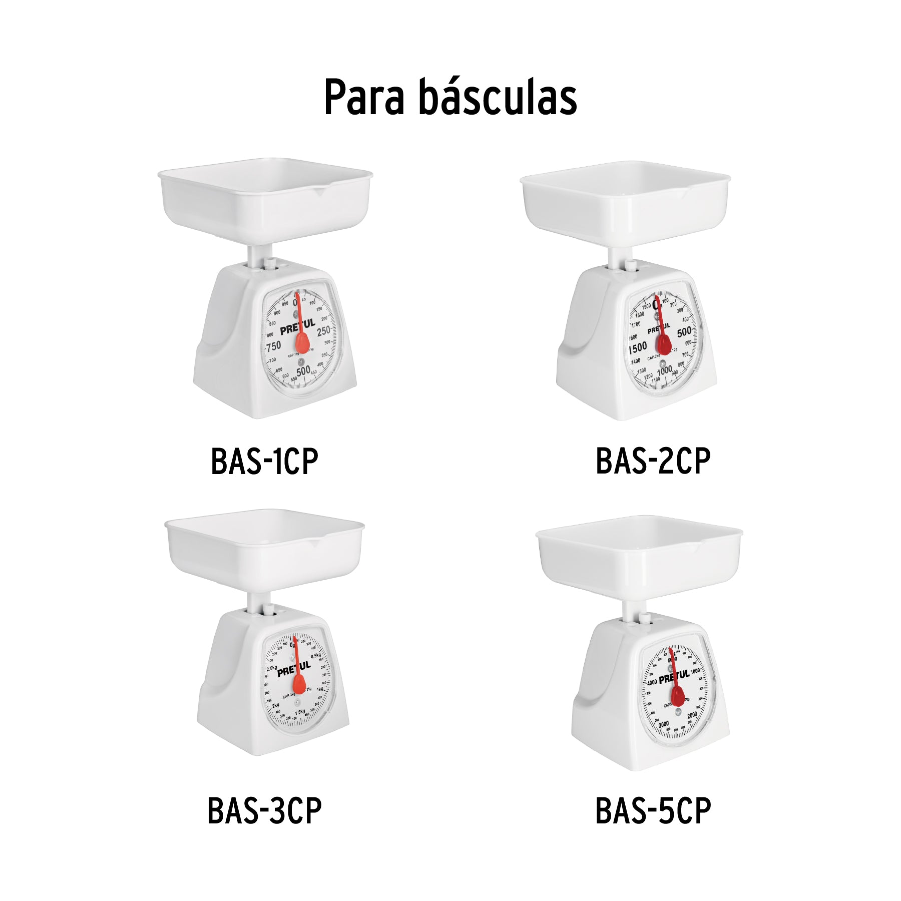Charola plástica para báscula mecánica, PRETUL