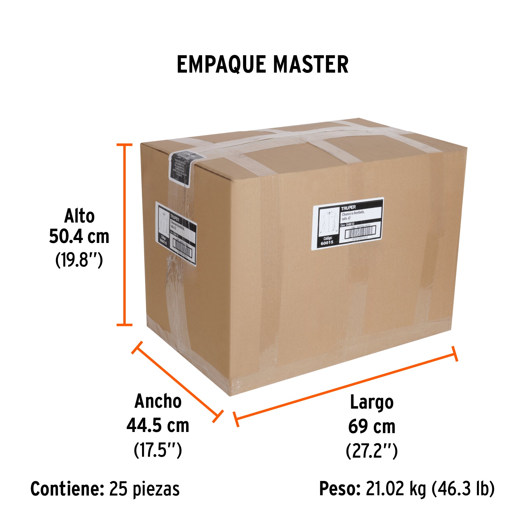 Chamarra de trabajo para hombre, M, TRUPER - Empaque
