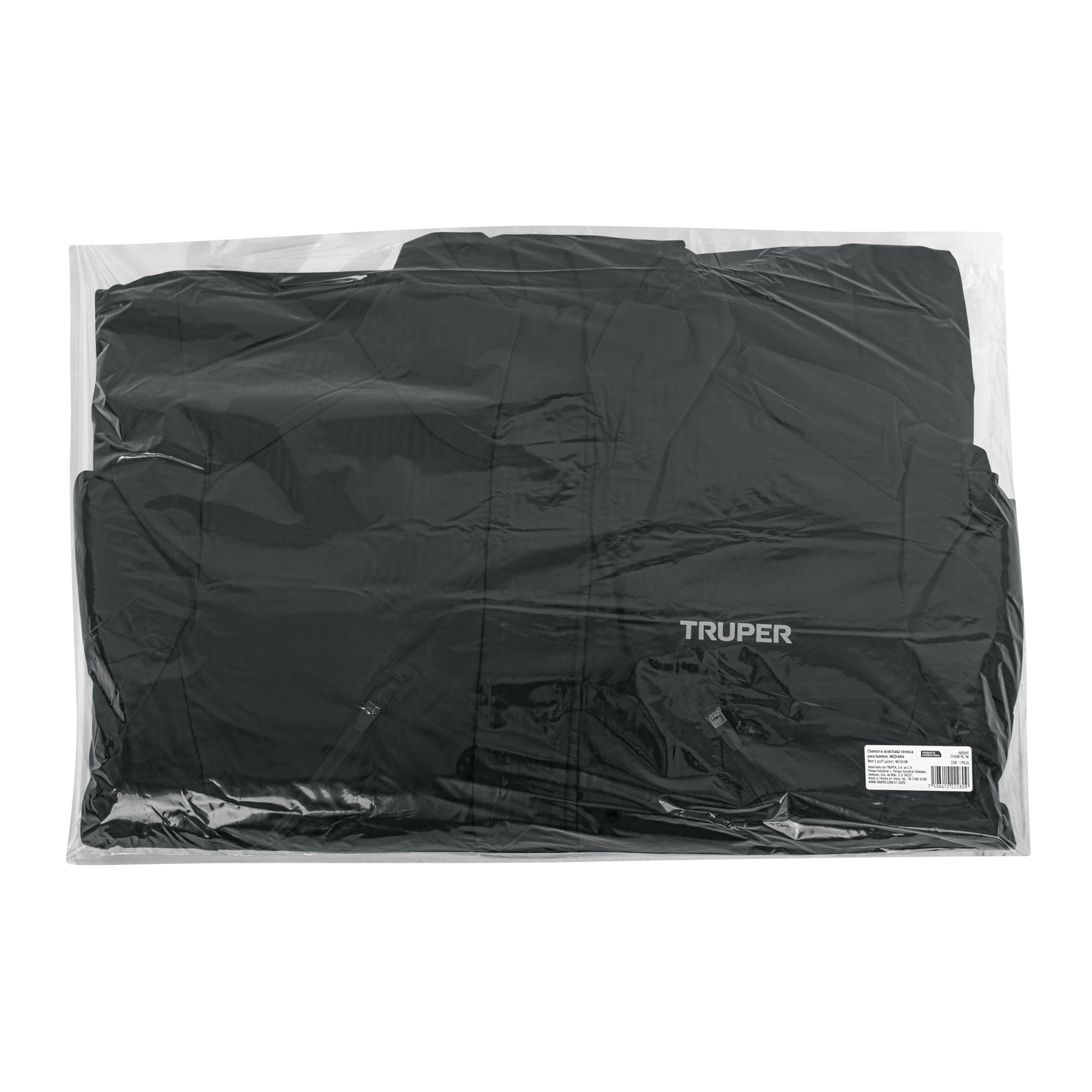 Chamarra acolchada térmica para hombre, negra, M, TRUPER