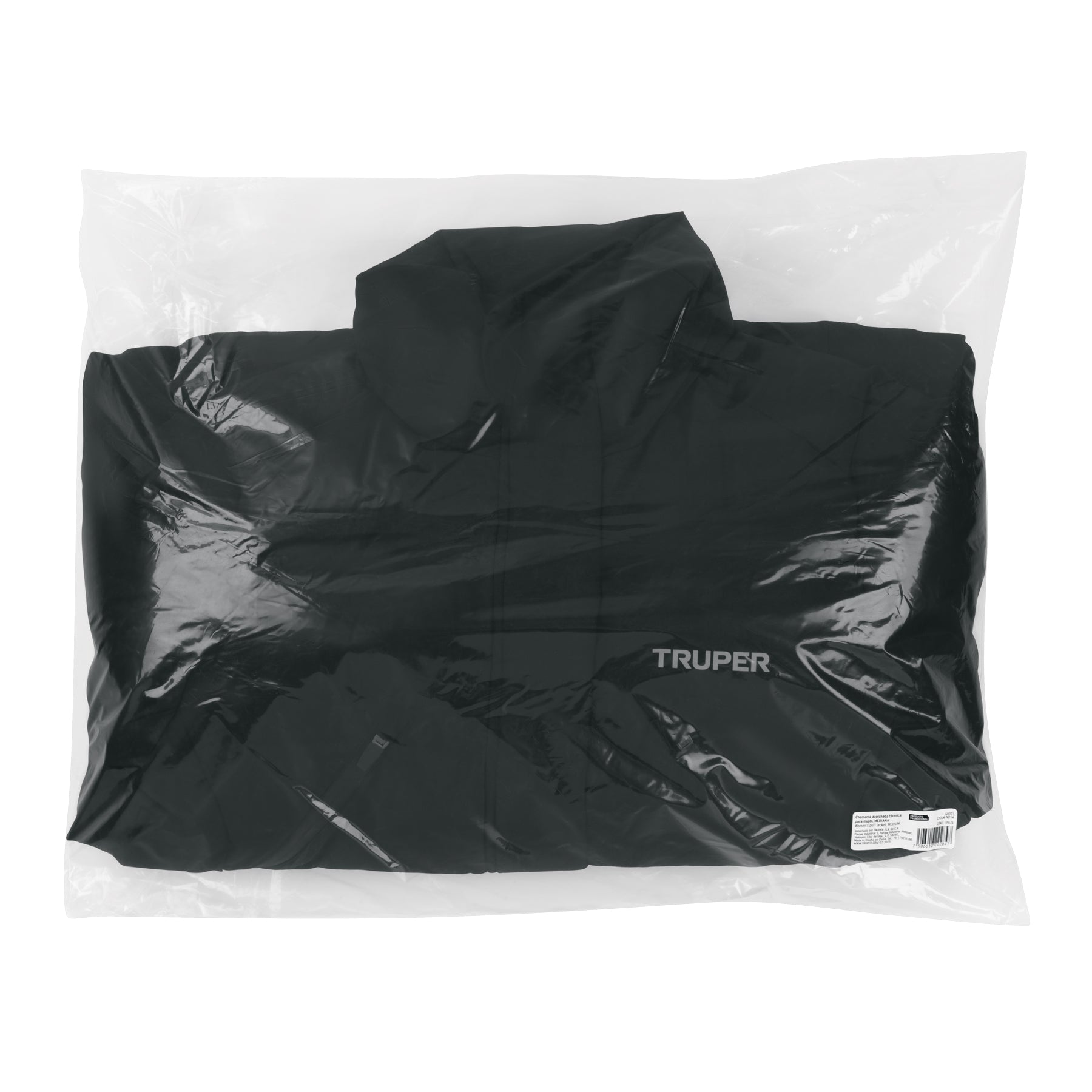Chamarra acolchada térmica para mujer, negra, M, TRUPER