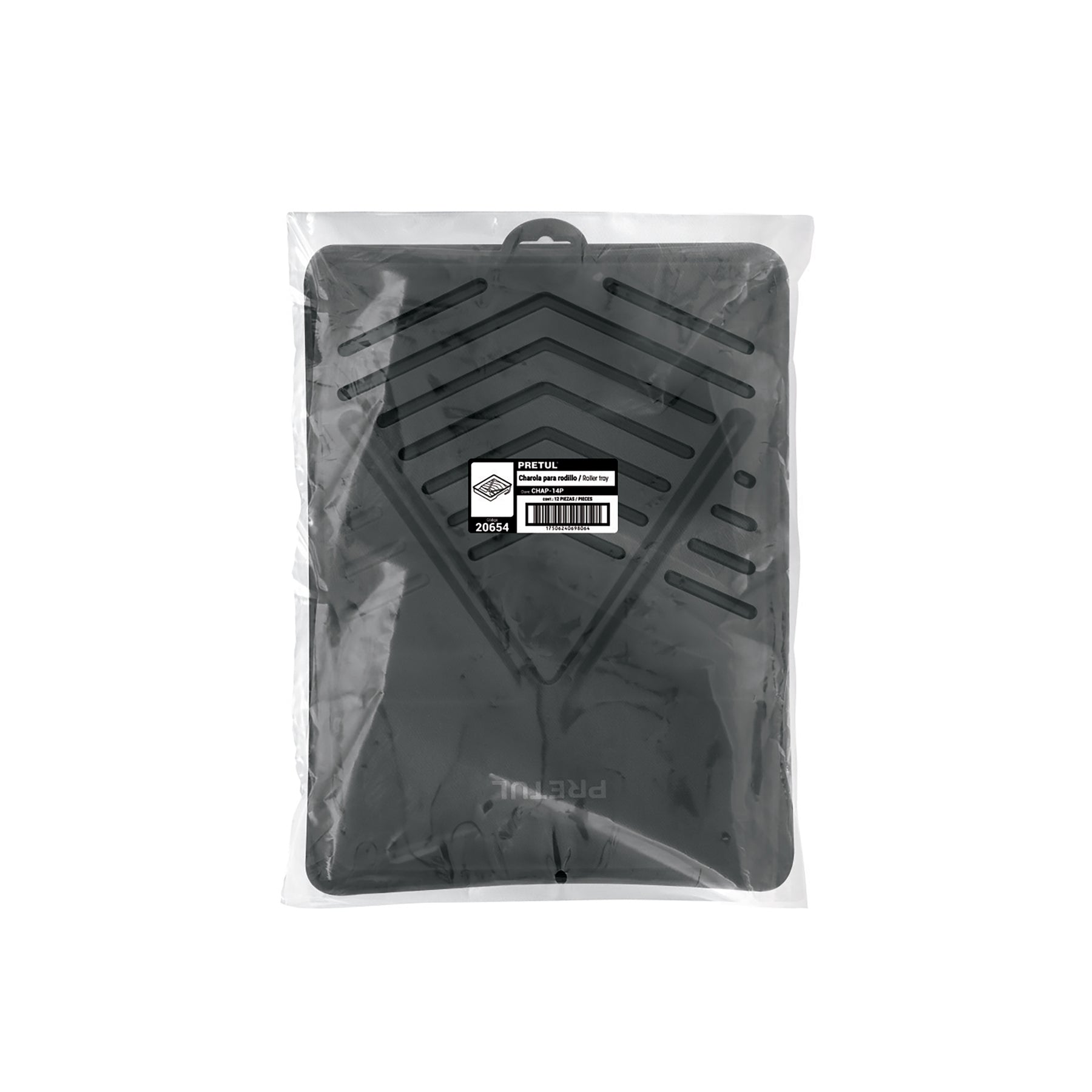 Charola para rodillo 9", PRETUL