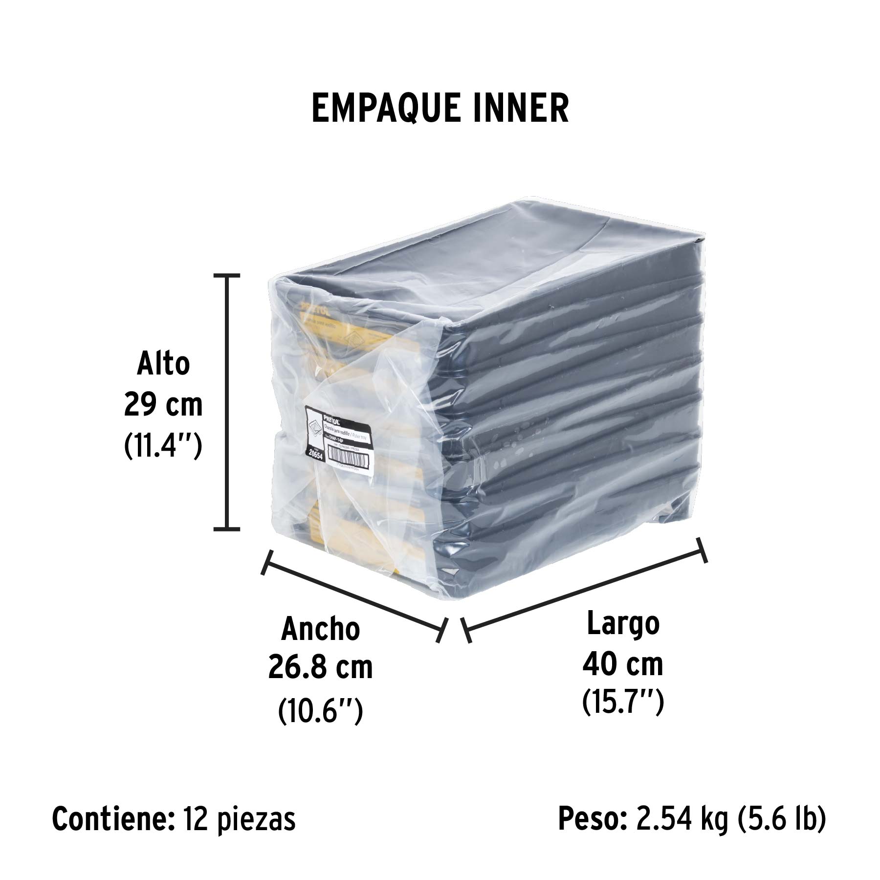 Charola para rodillo 9", PRETUL - Empaque
