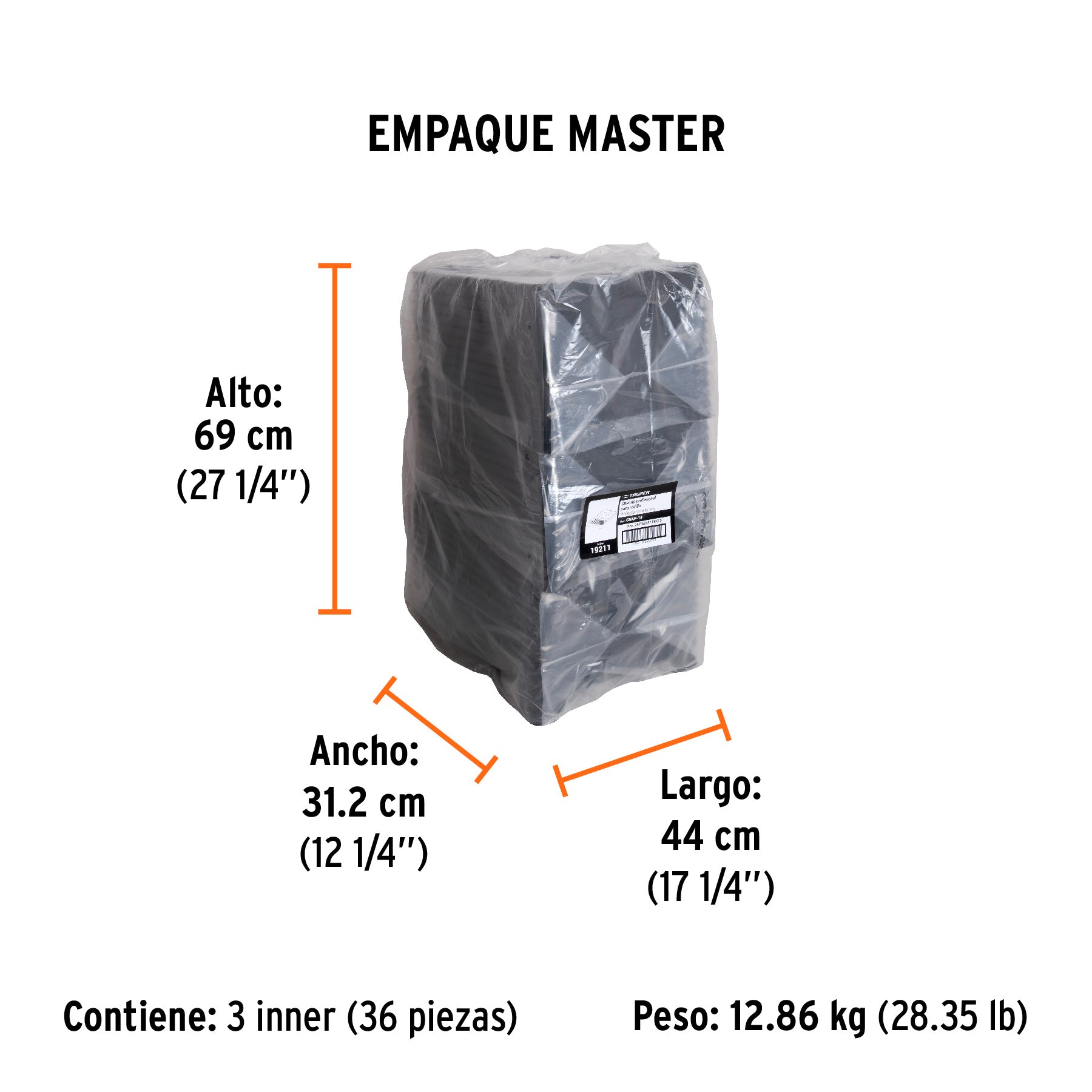 Charola para rodillo 9" profesional, TRUPER - Empaque