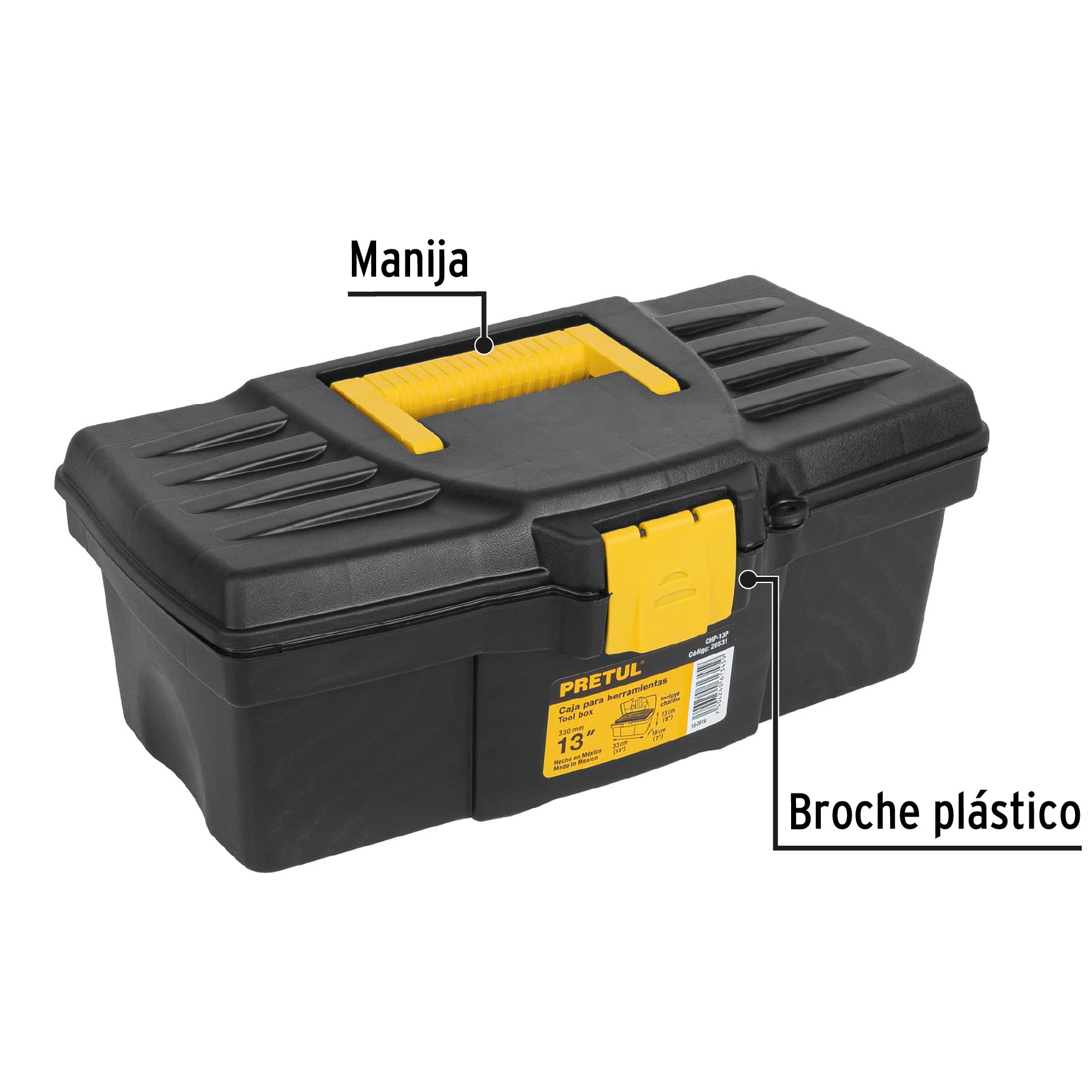 Caja para herramienta de 13", PRETUL