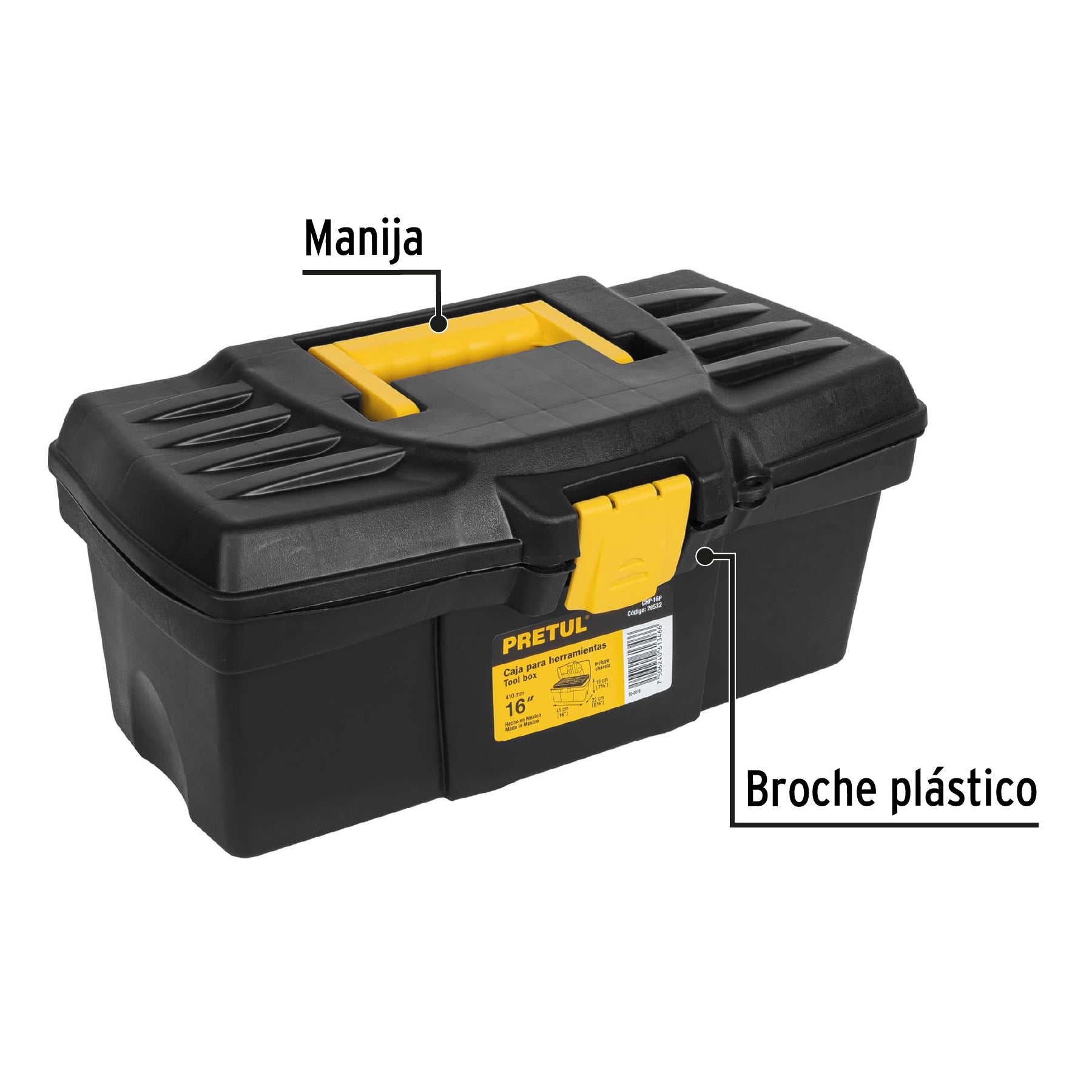 Caja para herramienta de 16", PRETUL