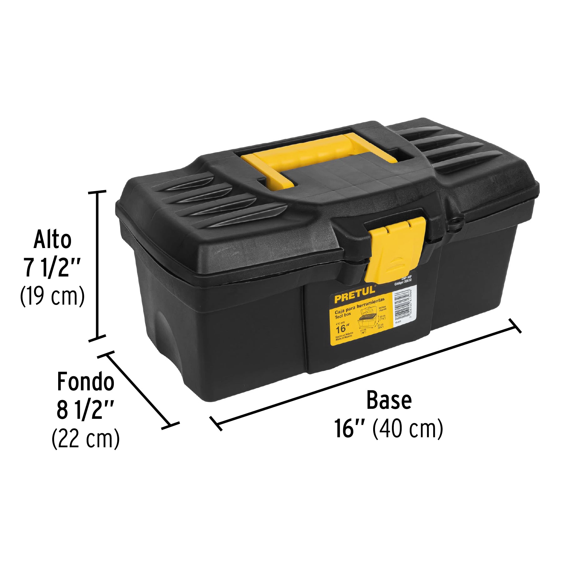 Caja para herramienta de 16", PRETUL