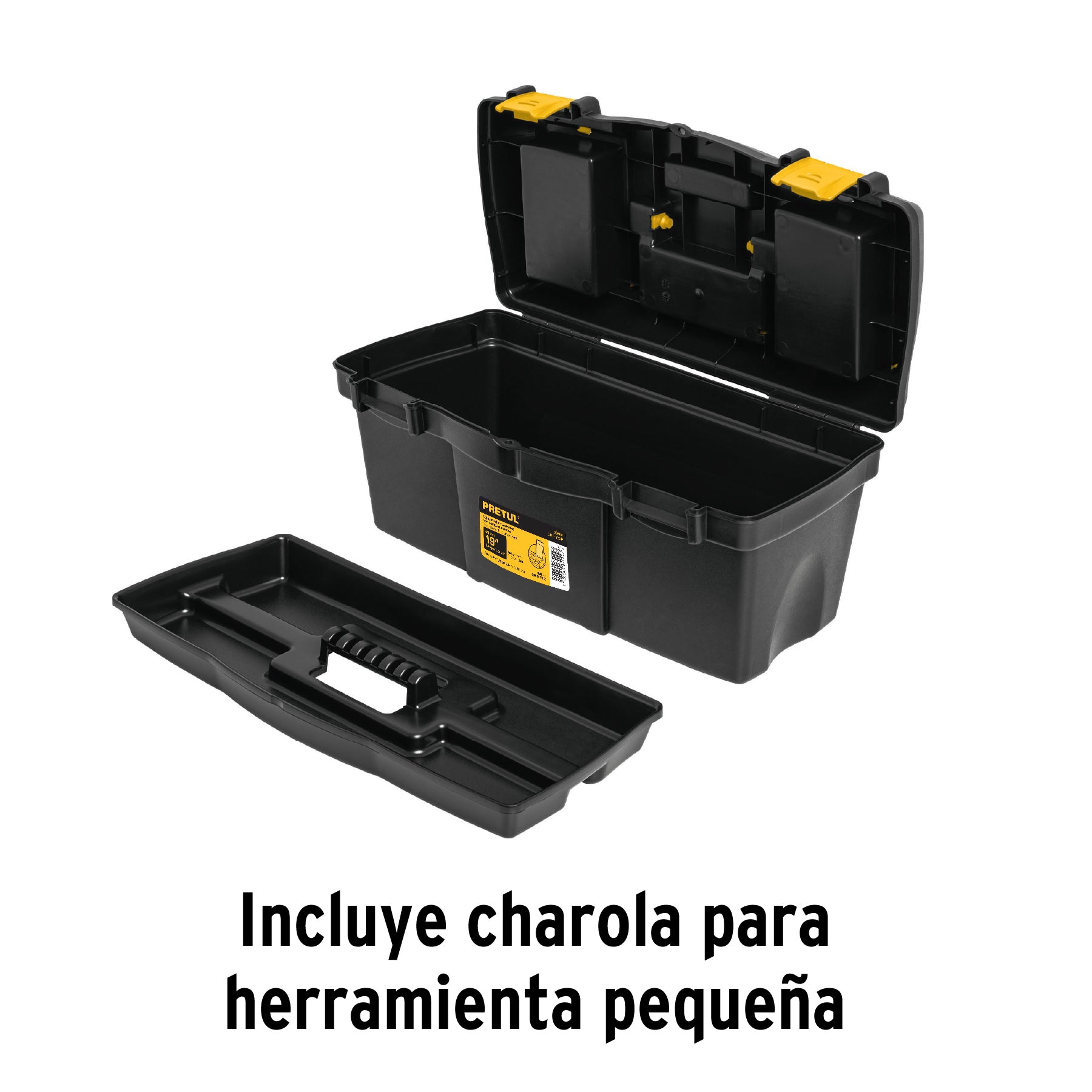 Caja para herramienta de 19" con compartimentos, PRETUL