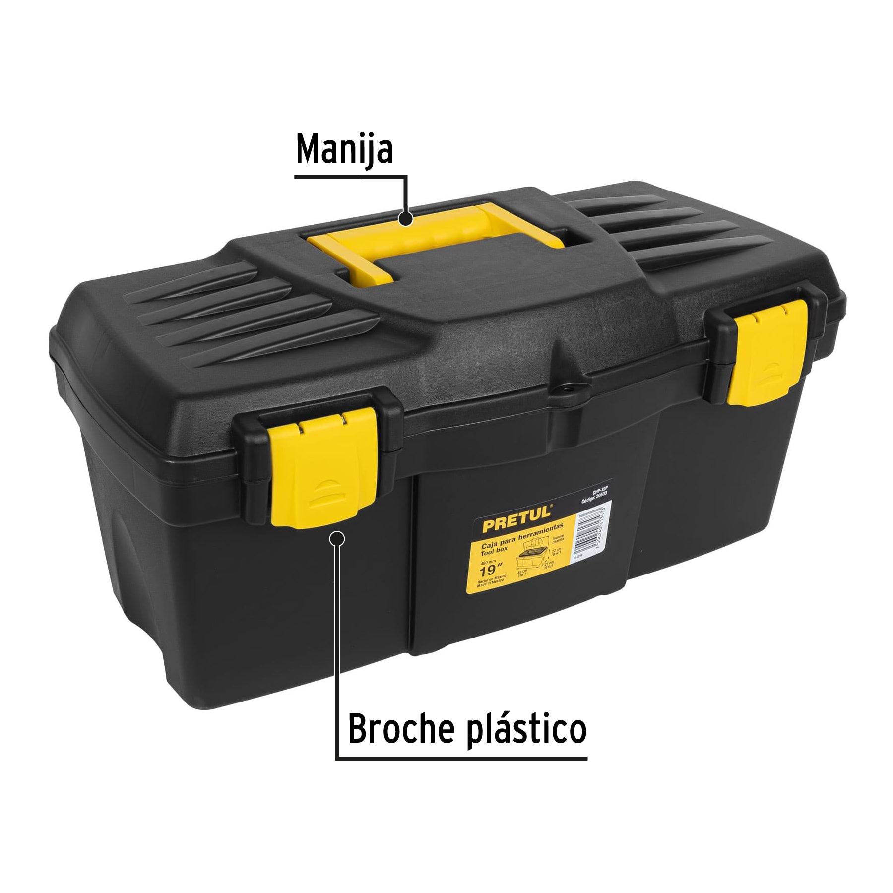 Caja para herramienta de 19", PRETUL