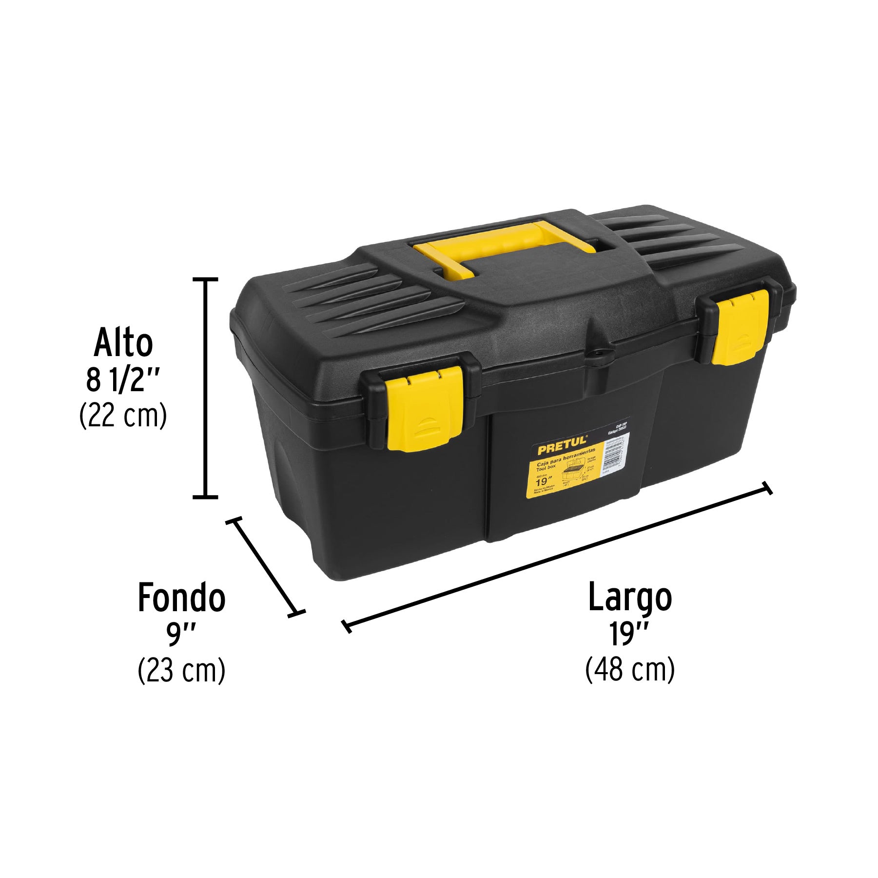 Caja para herramienta de 19", PRETUL