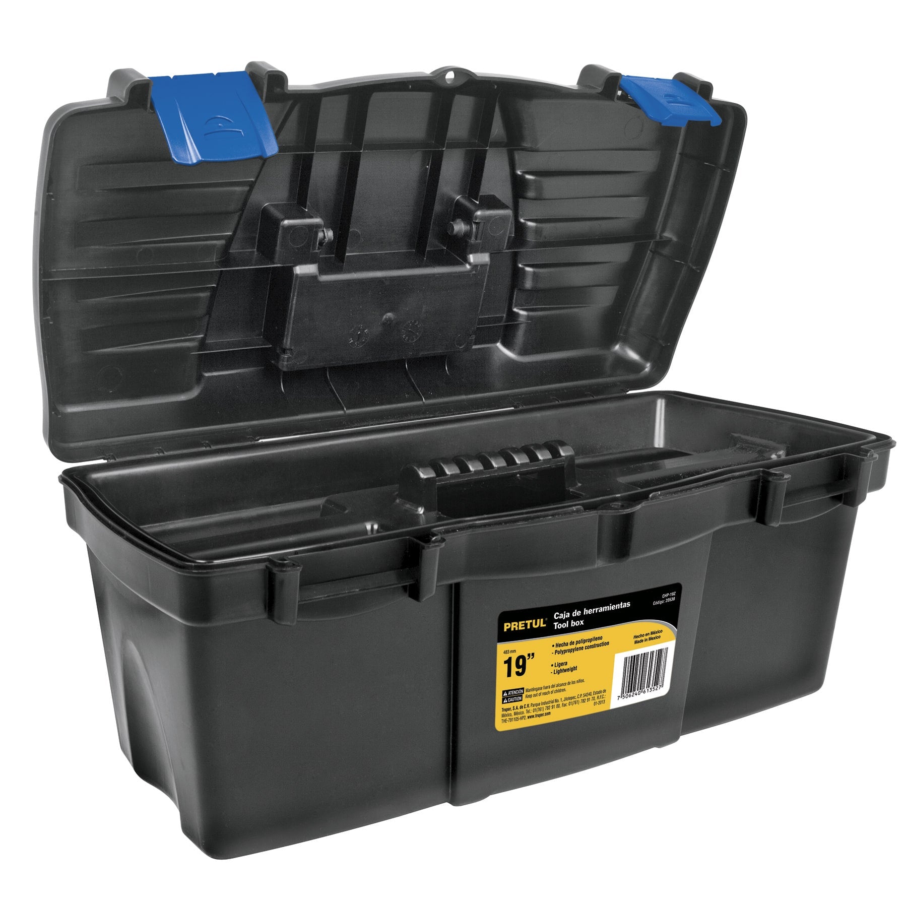 Caja plástica para herramientas 19", PRETUL
