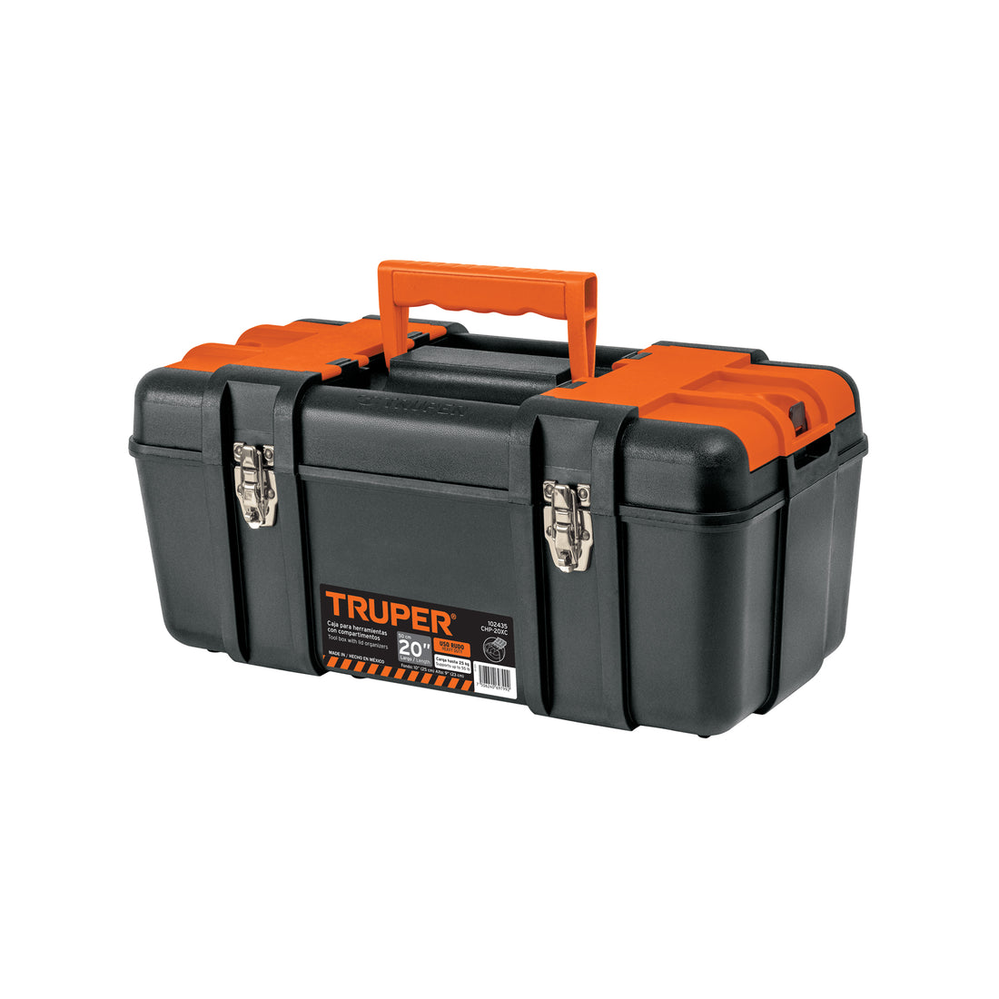 Caja para herramienta 20" compartimentos y broches metálicos