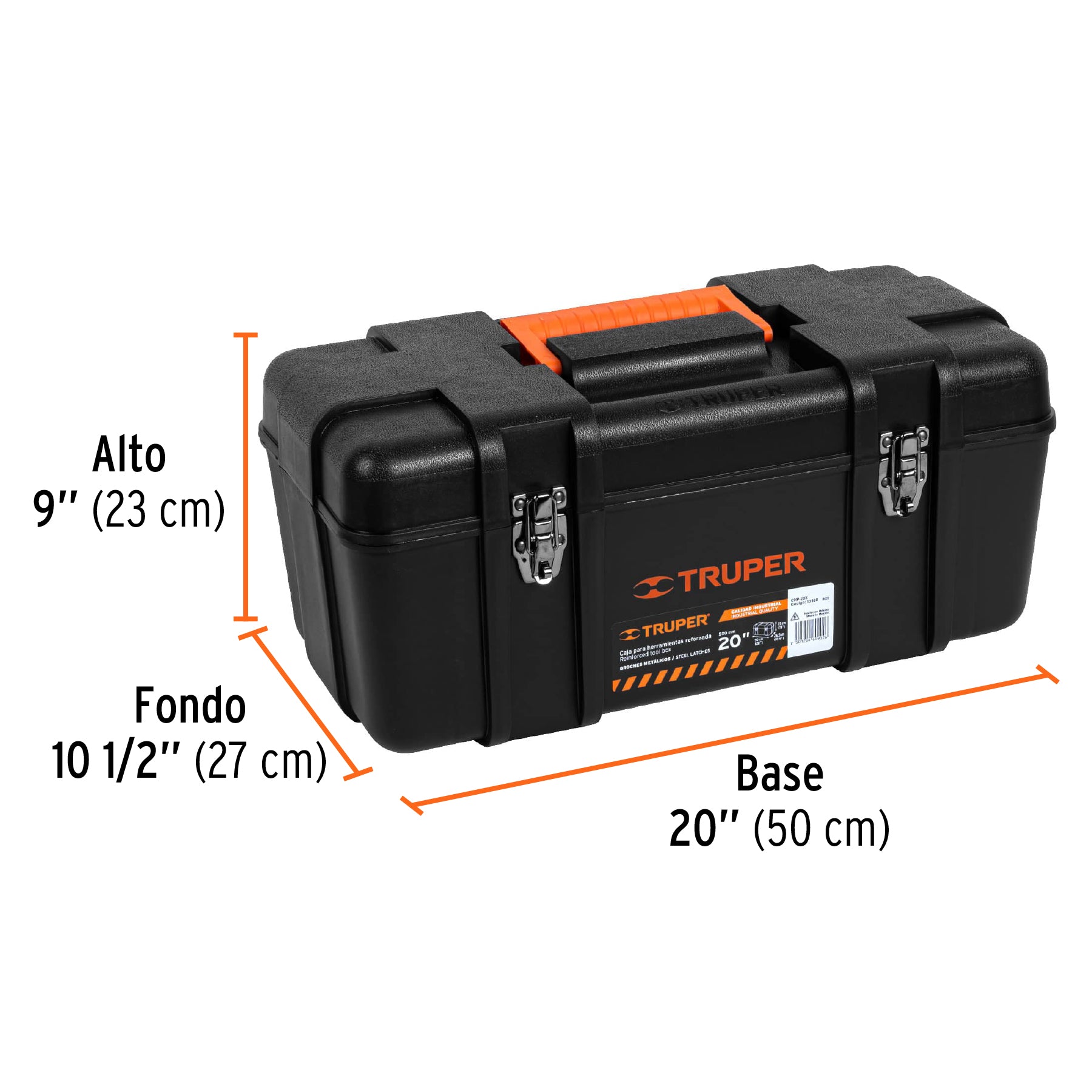 Caja para herramienta 20" industrial con broches metálicos