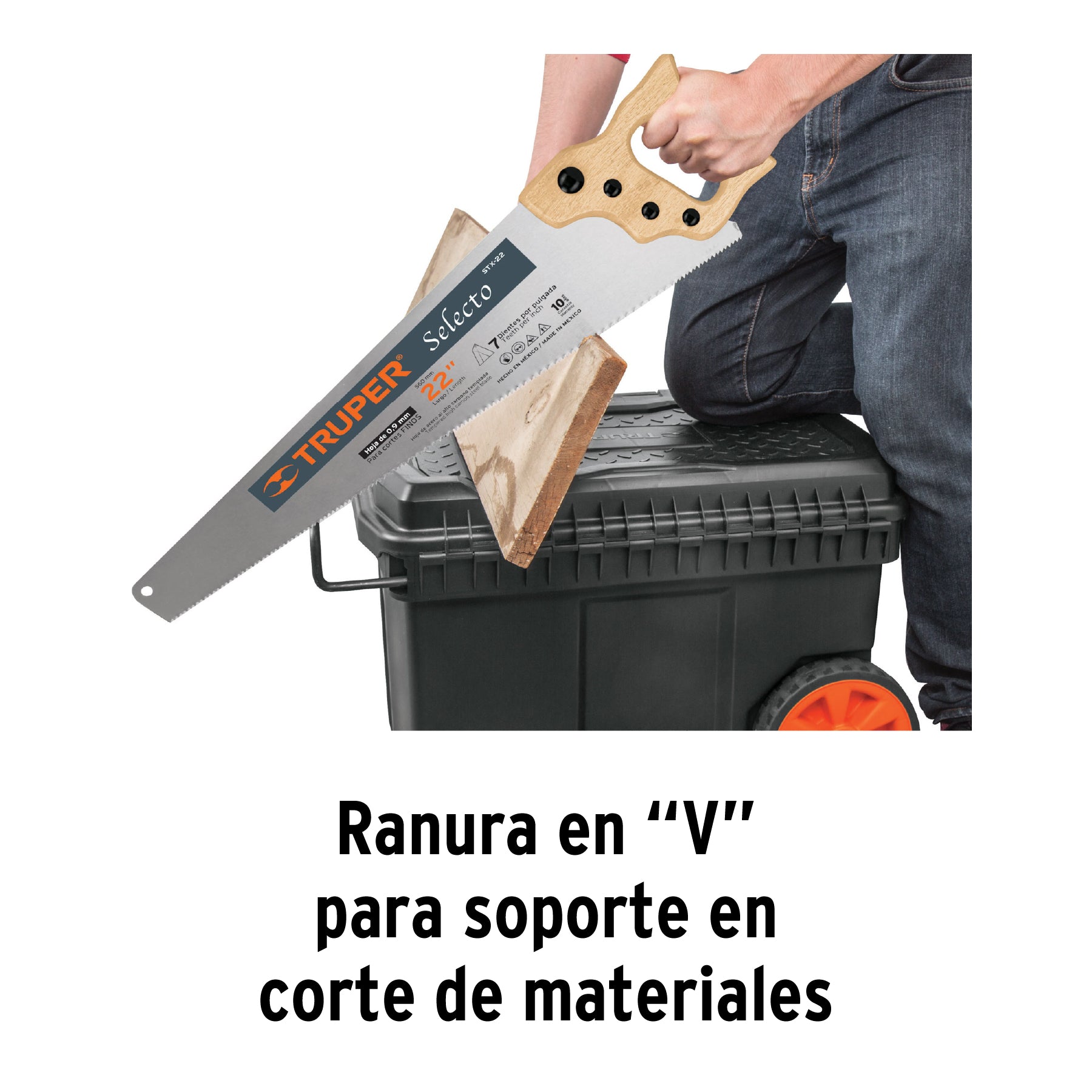 Caja para herramienta, 23"x17" con ruedas, mango telescópico