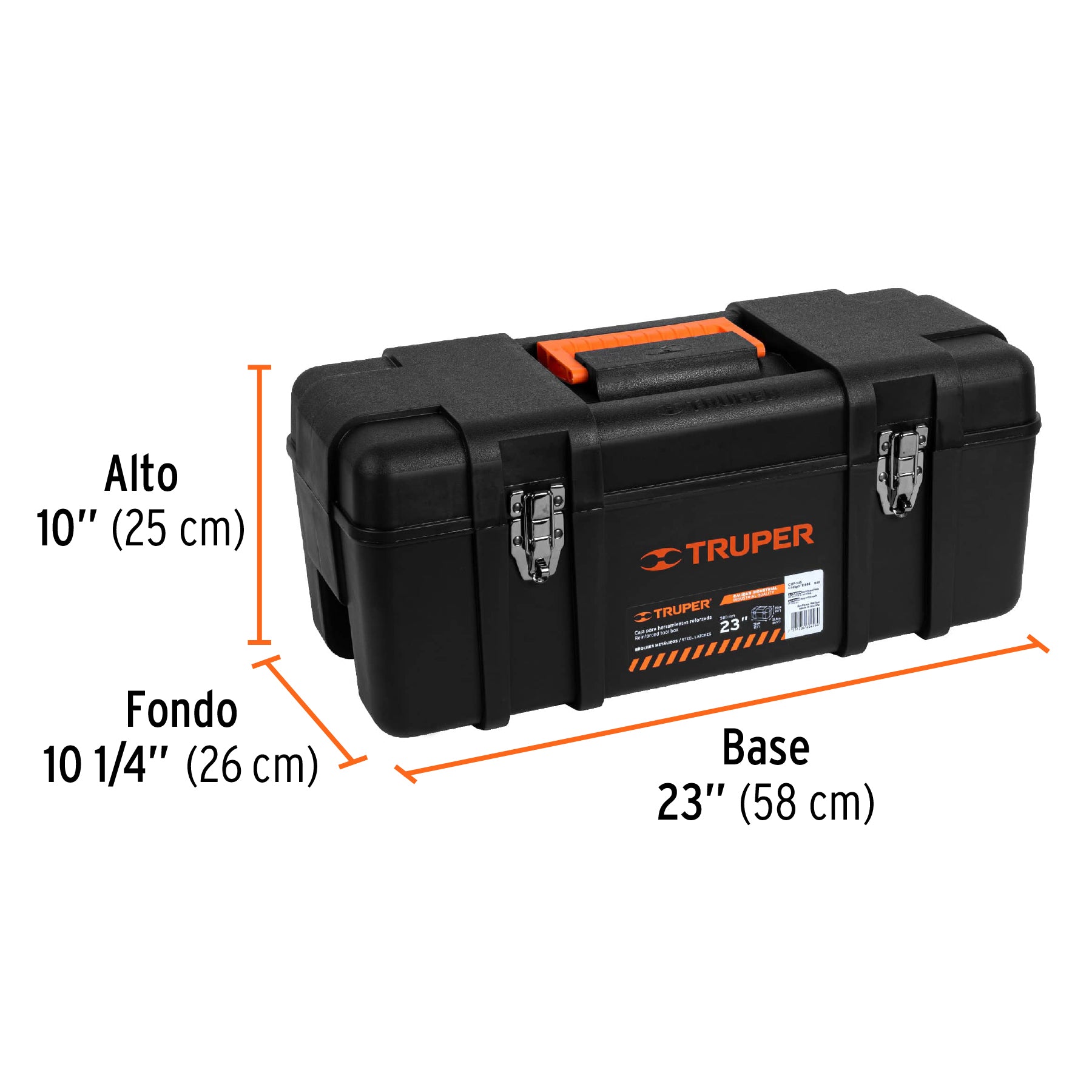 Caja para herramienta 23" industrial con broches metálicos