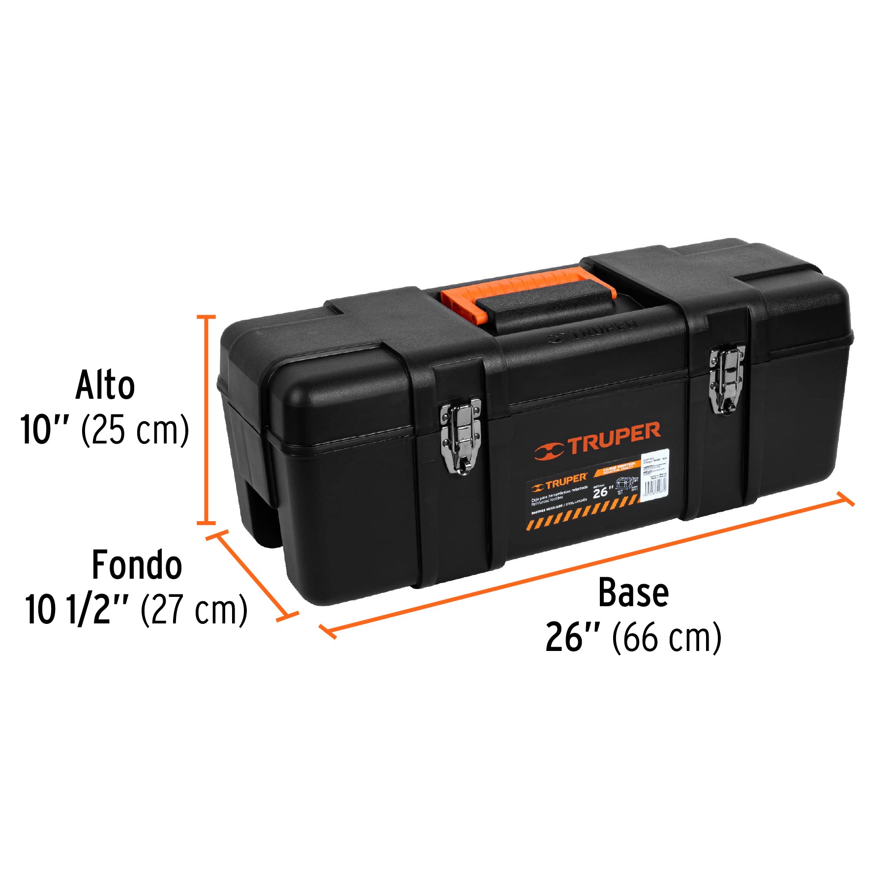 Caja para herramienta 26" industrial con broches metálicos