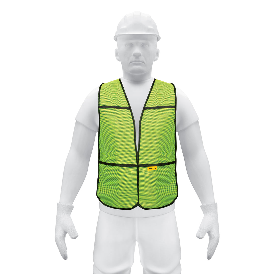 Chaleco de seguridad, uso de día, verde, PRETUL