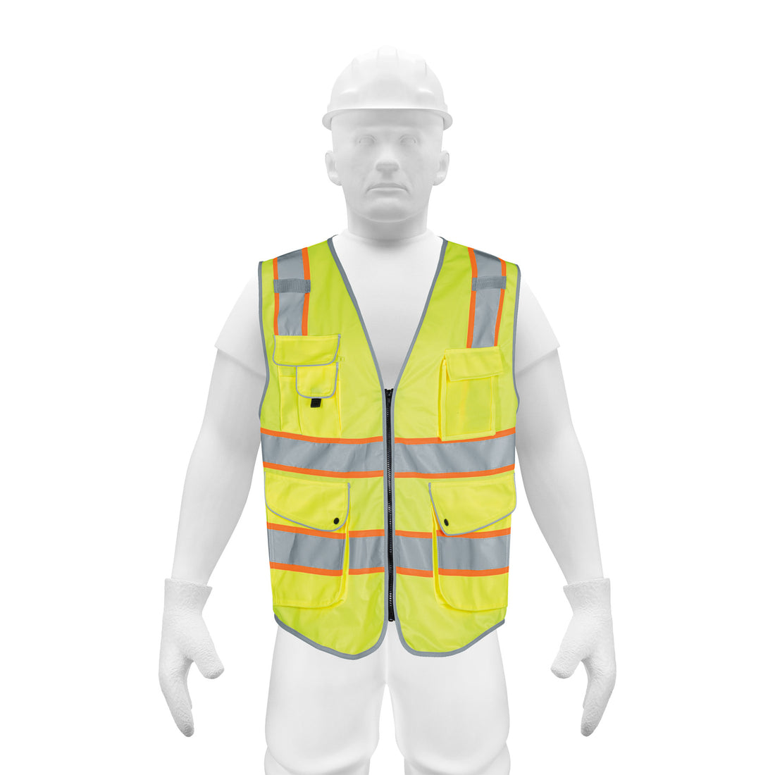 Chaleco de seguridad de alta visibilidad, verde, M, EXPERT