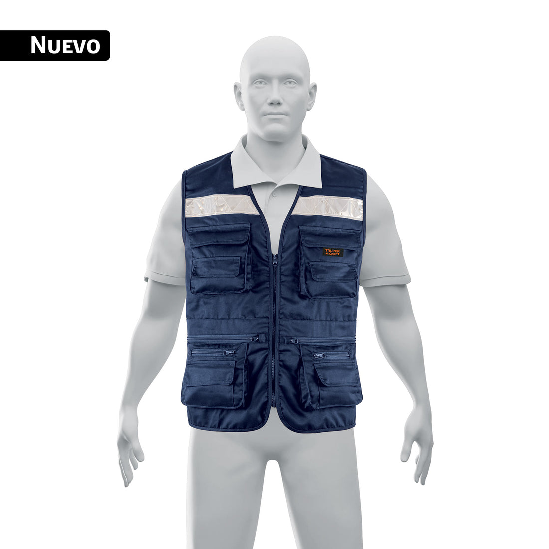 Chaleco brigadista reforzado, azul marino, G, TRUPER EXPERT