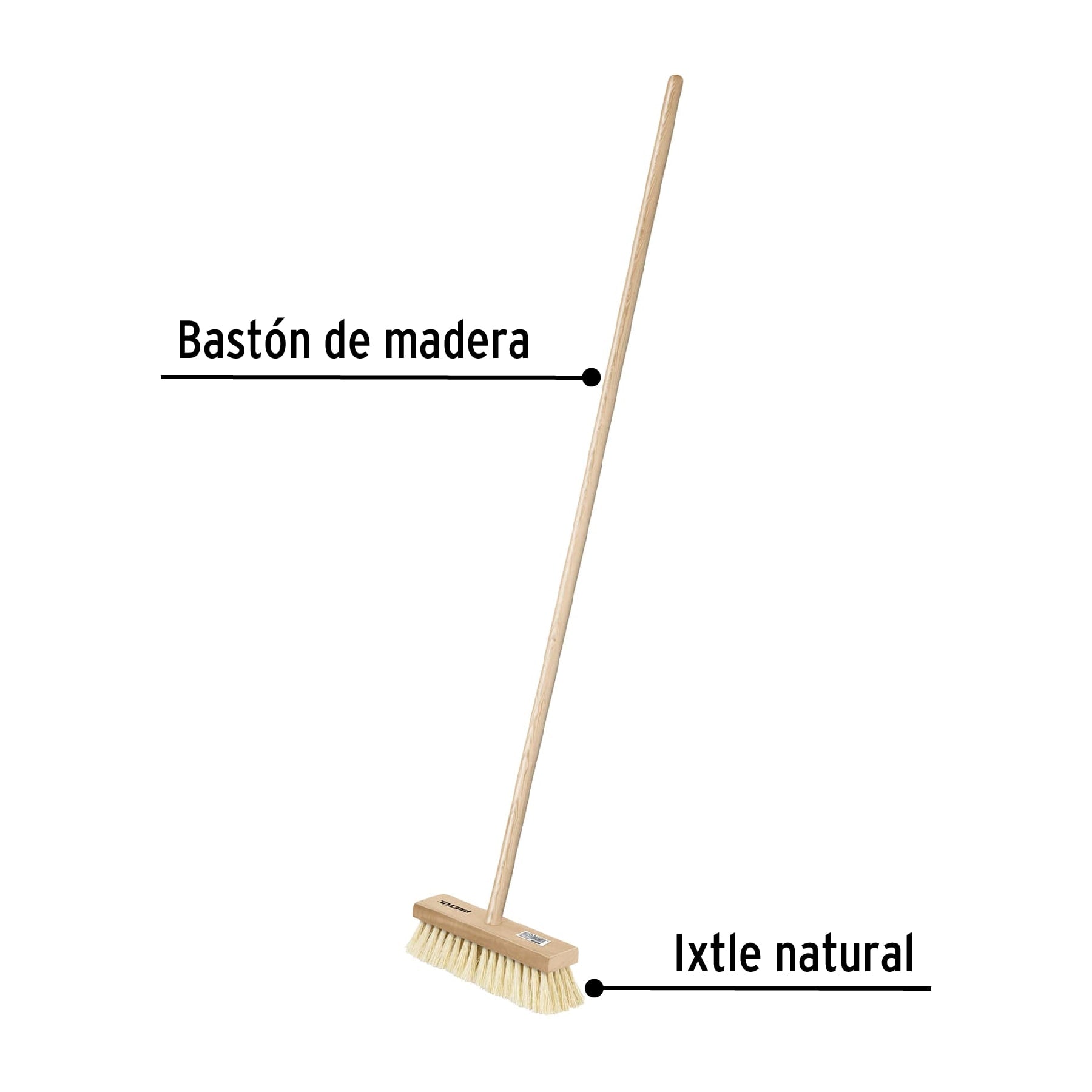 Cepillo para impermeabilizar, con cerdas de ixtle, mango 48"