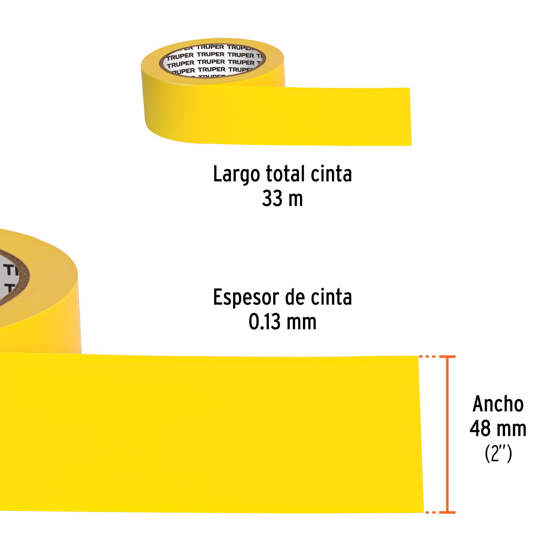 Cinta amarilla delimitadora de 33 m