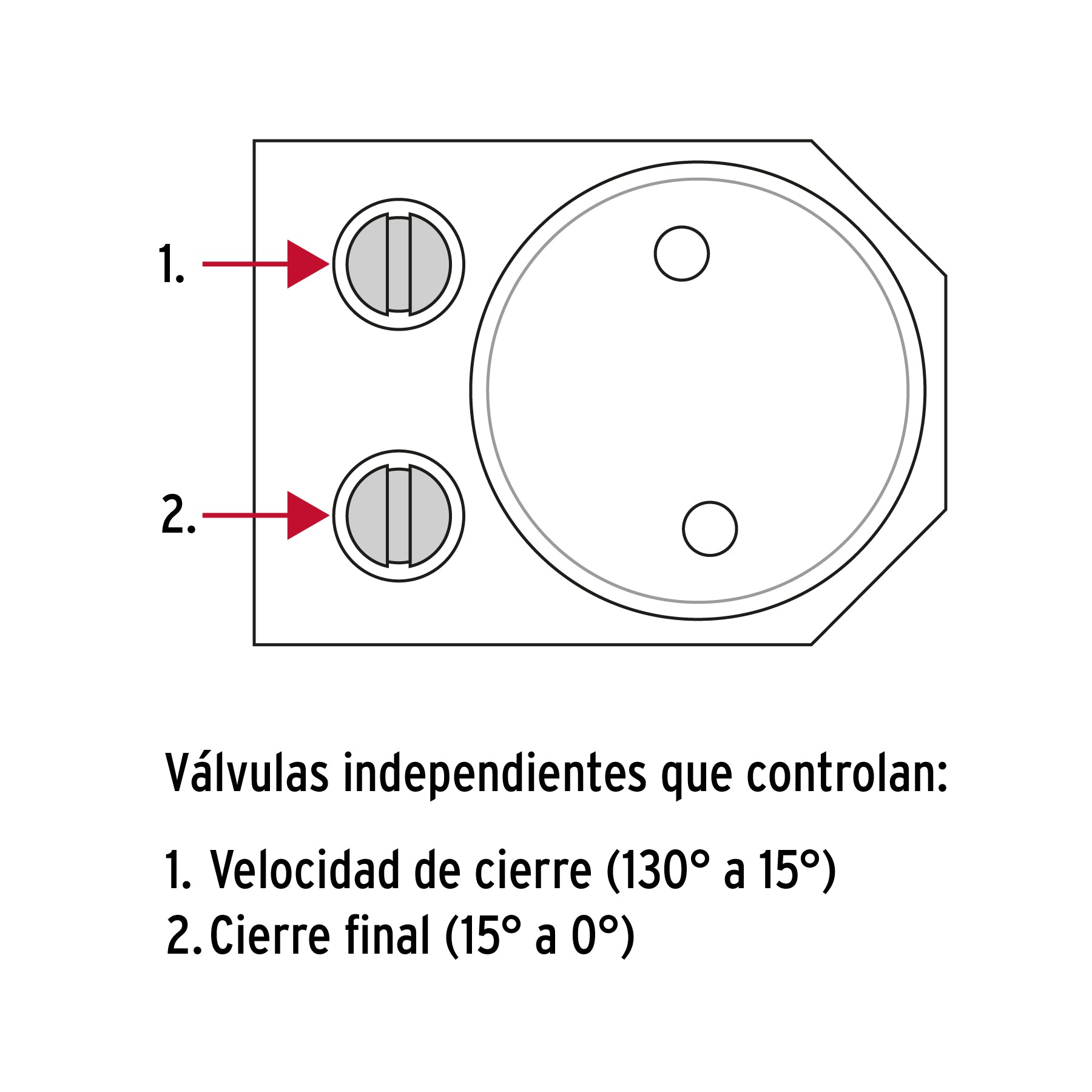 Cierrapuertas hidráulico color blanco, HERMEX