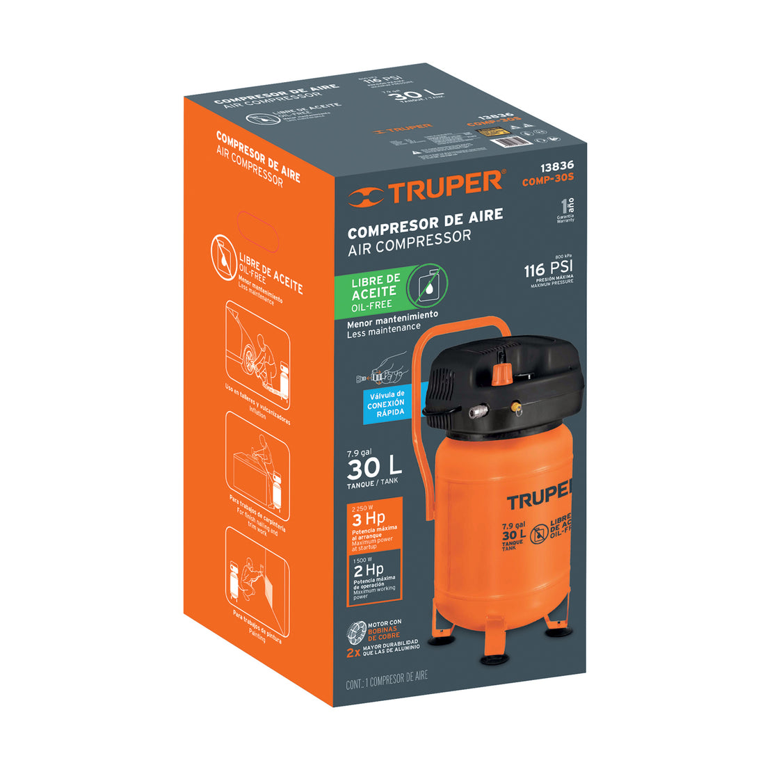 Caja de empaque de repuesto para COMP-30S, TRUPER