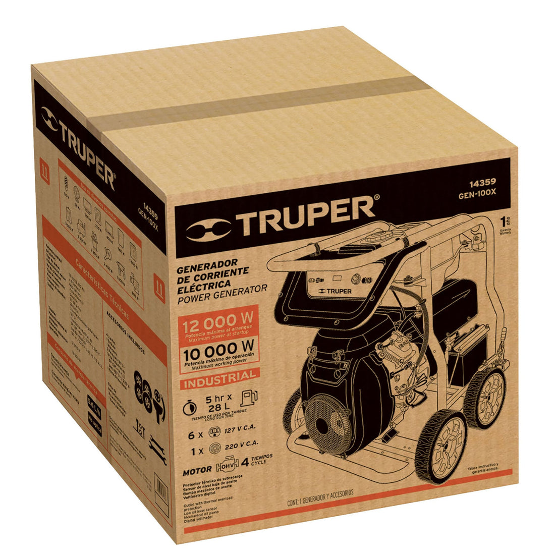Caja de empaque de repuesto para GEN-100X, TRUPER