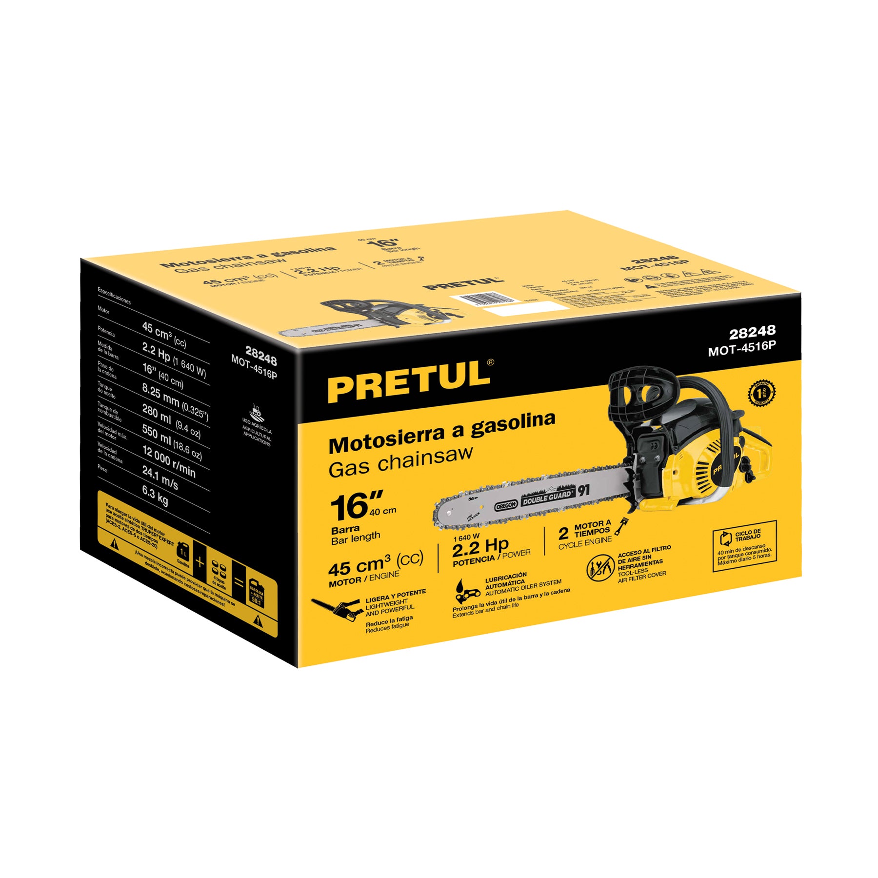 Caja de empaque de repuesto para MOT-4516P, PRETUL