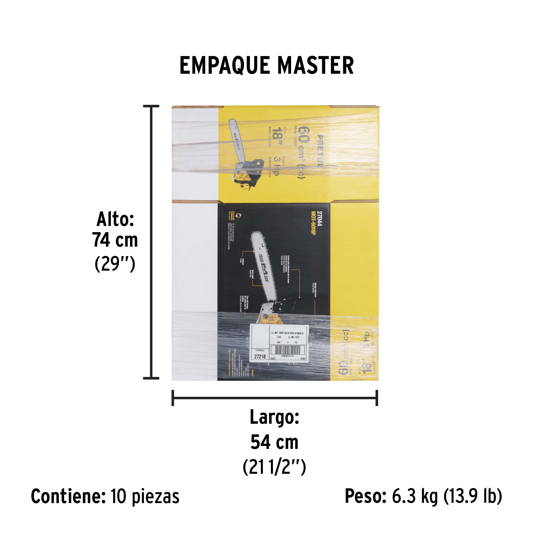 Caja de empaque de repuesto para MOT-6018P, PRETUL - Empaque