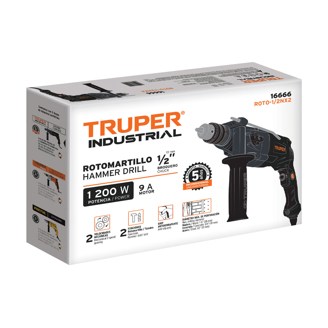 Caja de empaque de repuesto para ROTO-1/2NX2, TRUPER
